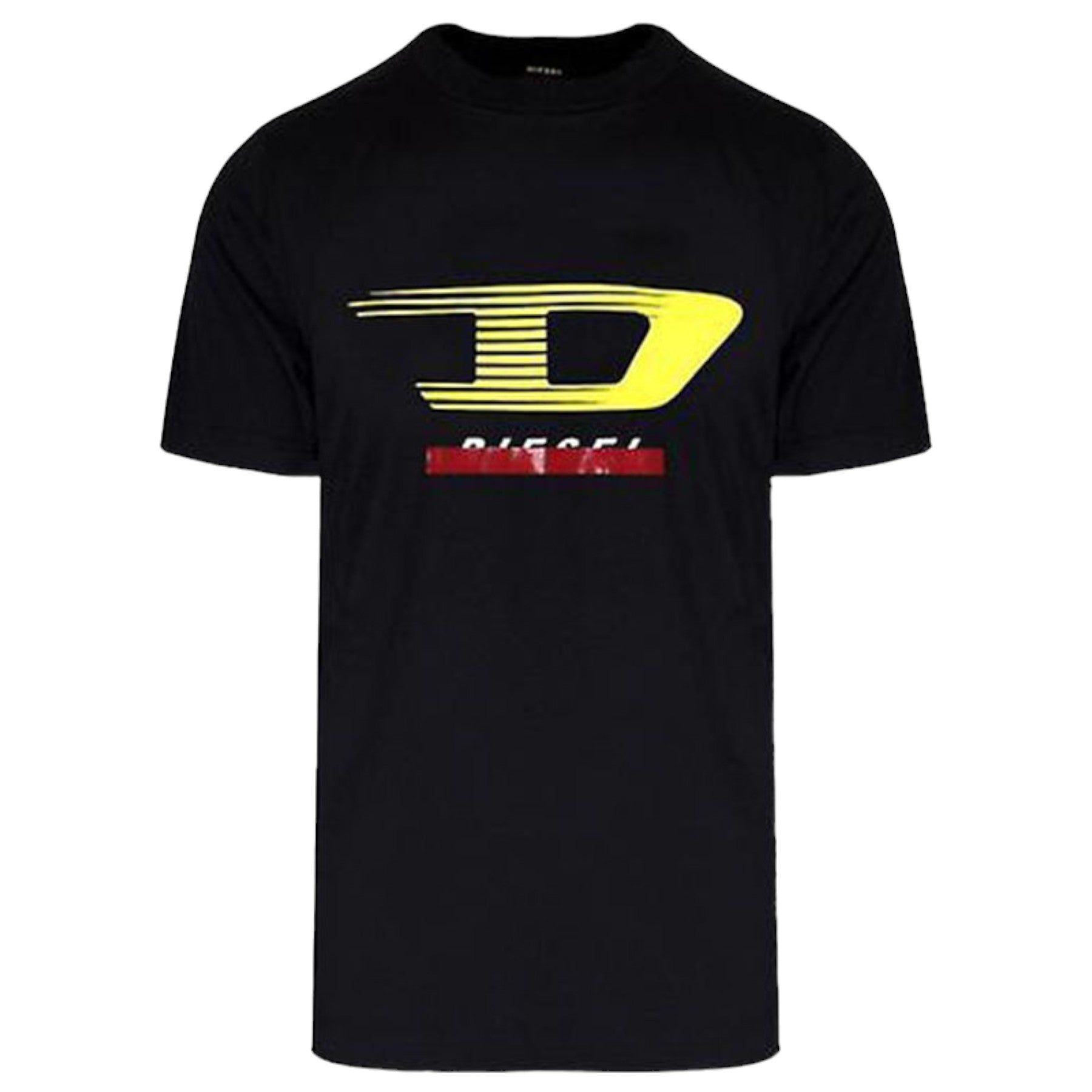 DIESEL T JUST Y4 Mens T Shirt Crew Neck Short Sleeve Casual Black Cotton Tee
