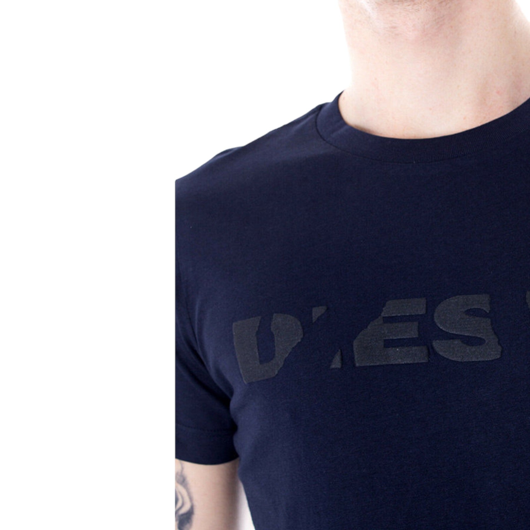 DIESEL T DIEGO BROK  Mens T Shirt Short Sleeves Crew Neck Casual Summer Tee Navy