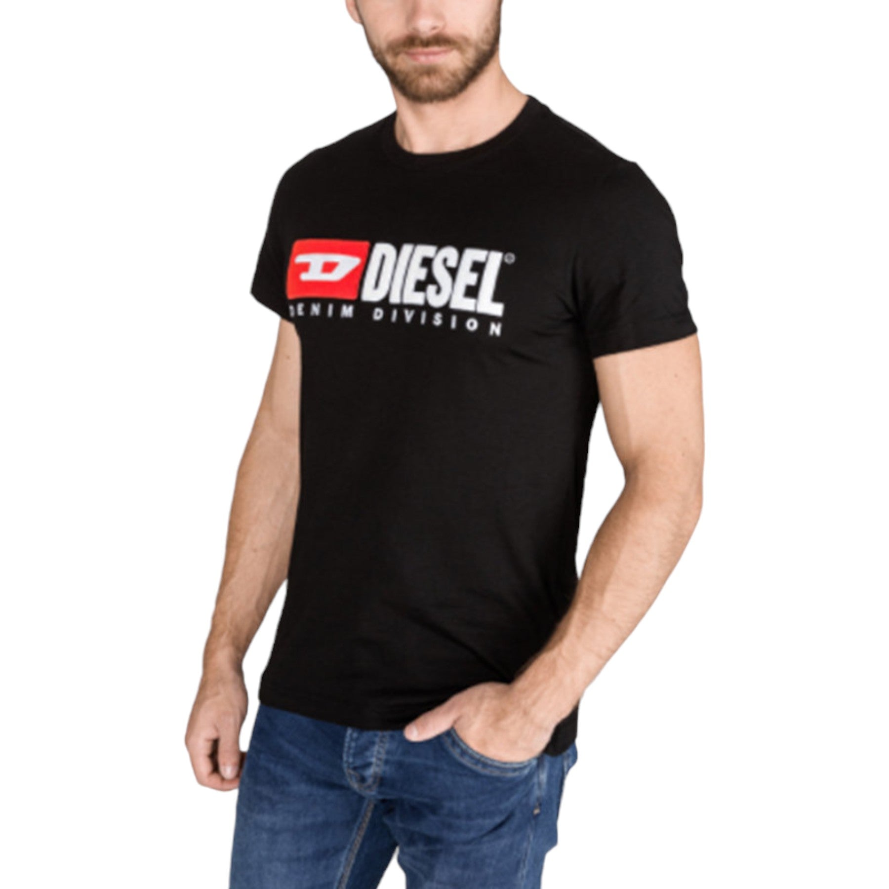 DIESEL T DIEGO DIVISION Mens T Shirt Short Sleeve Tee Casual Cotton Summer Top