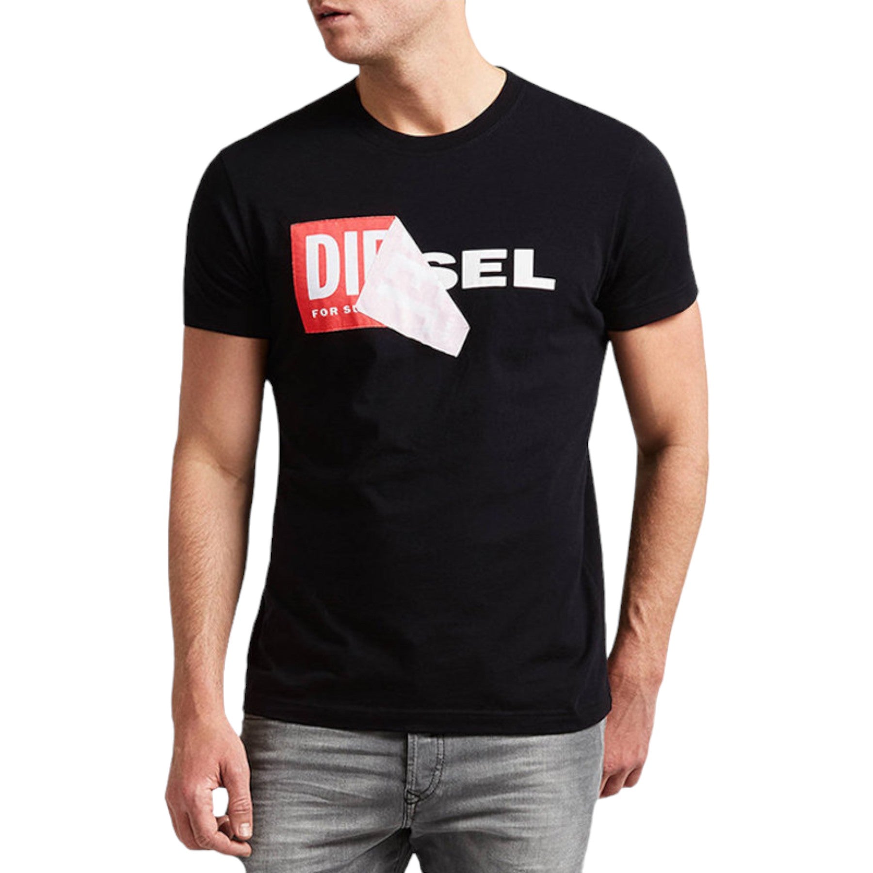 DIESEL T DIEGO QA Mens T Shirt Short Sleeve Crew Neck Slim Fit Casual Cotton Tee