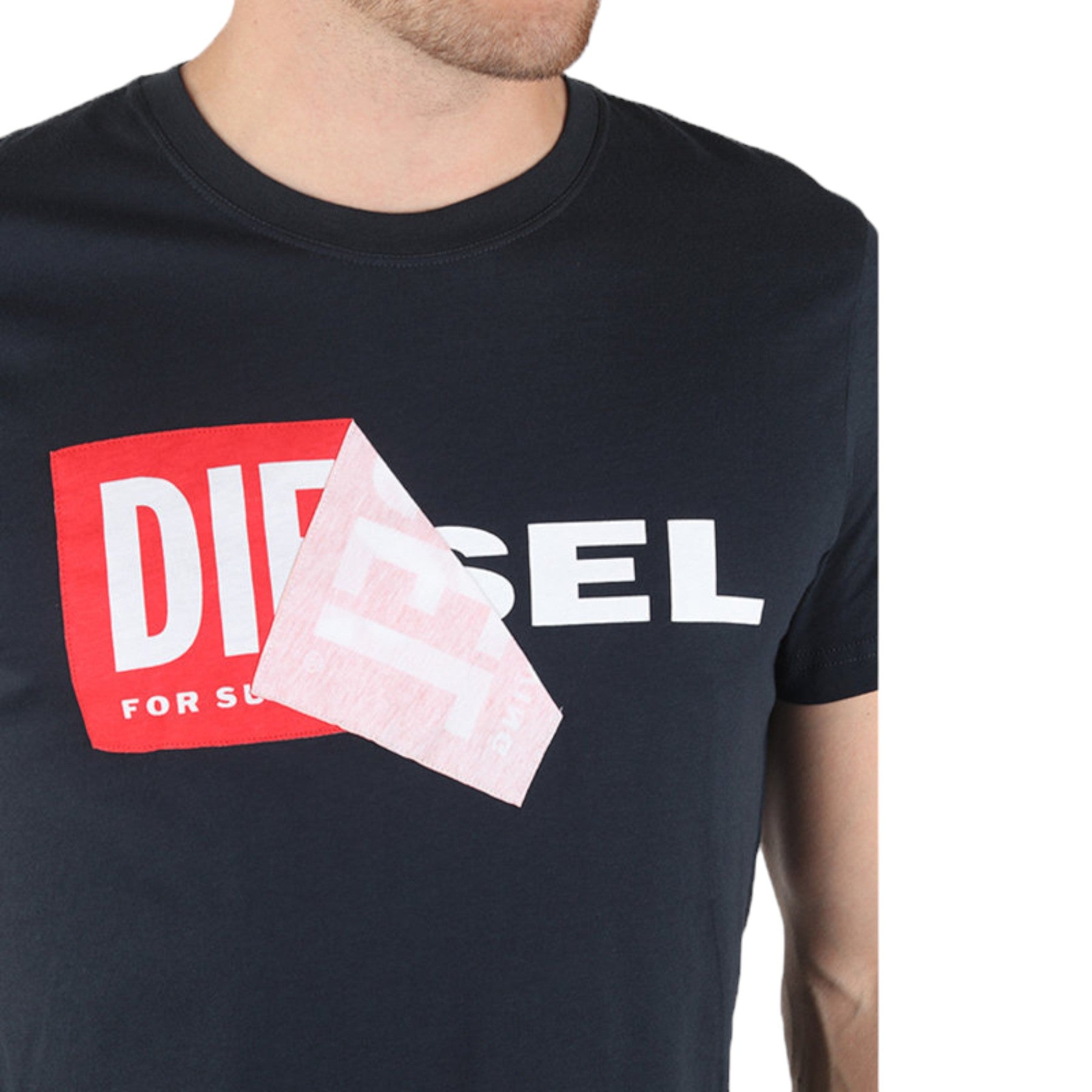 DIESEL T DIEGO QA Mens T Shirt Short Sleeve Crew Neck Slim Fit Casual Cotton Tee