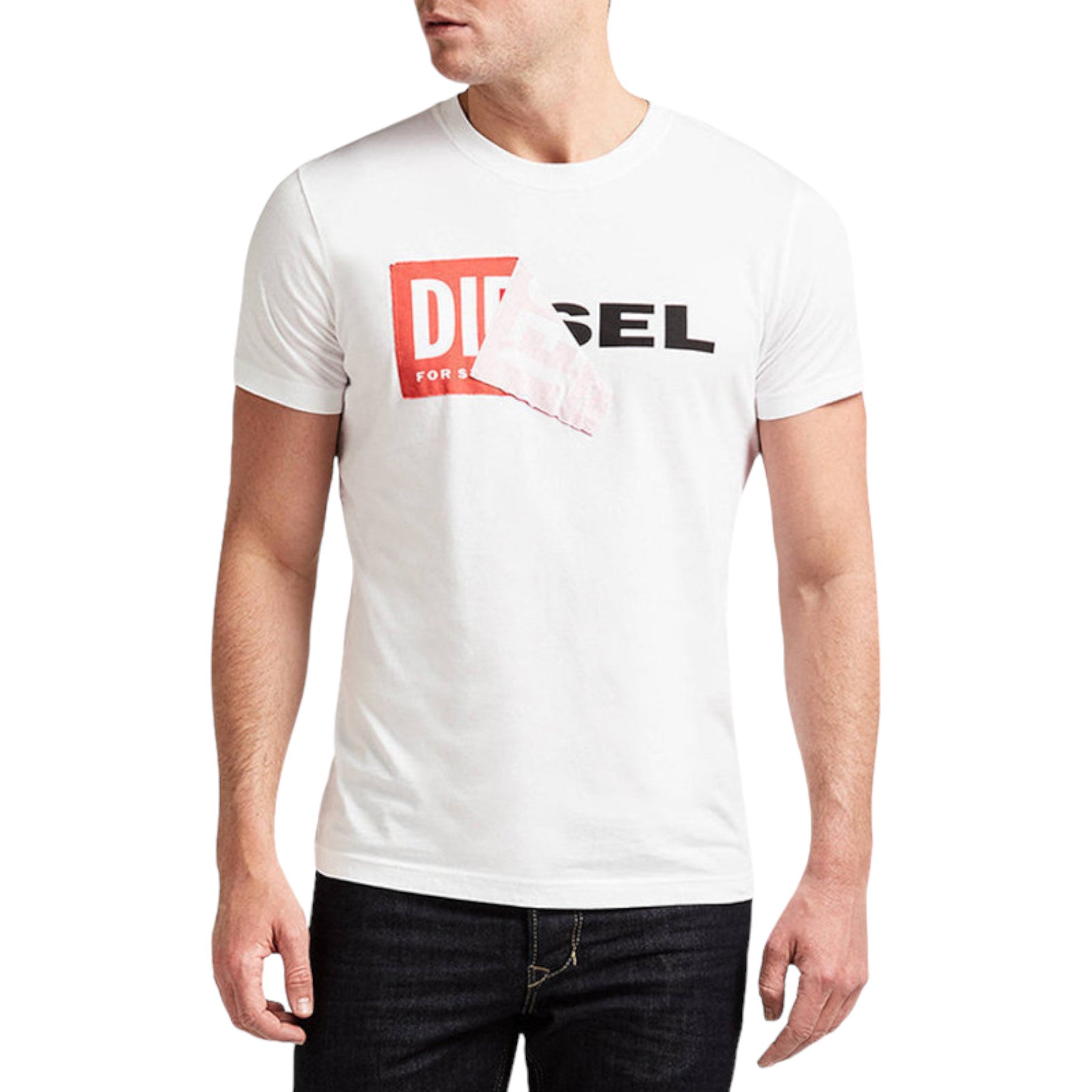 DIESEL T DIEGO QA Mens T Shirt Short Sleeve Crew Neck Slim Fit Casual Cotton Tee