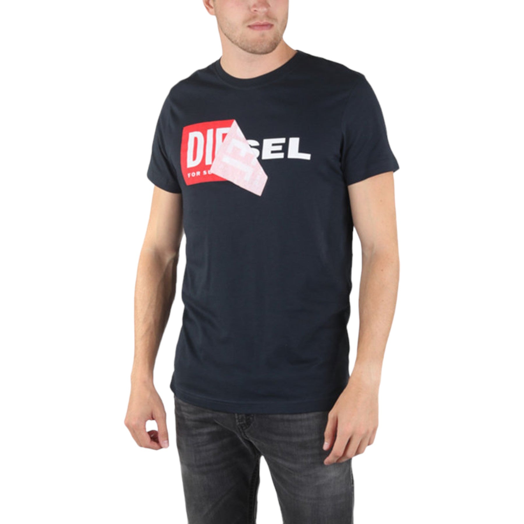 DIESEL T DIEGO QA Mens T Shirt Short Sleeve Crew Neck Slim Fit Casual Cotton Tee