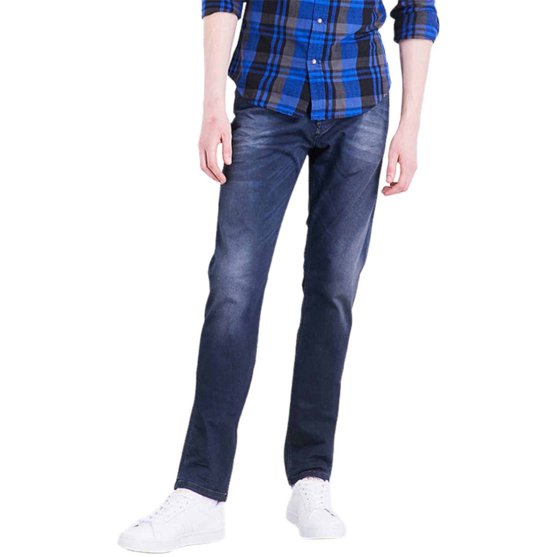 DIESEL TEPPHAR 0681H Mens Jeans Slim Fit Stretch Dark Blue Casual Denim Pants