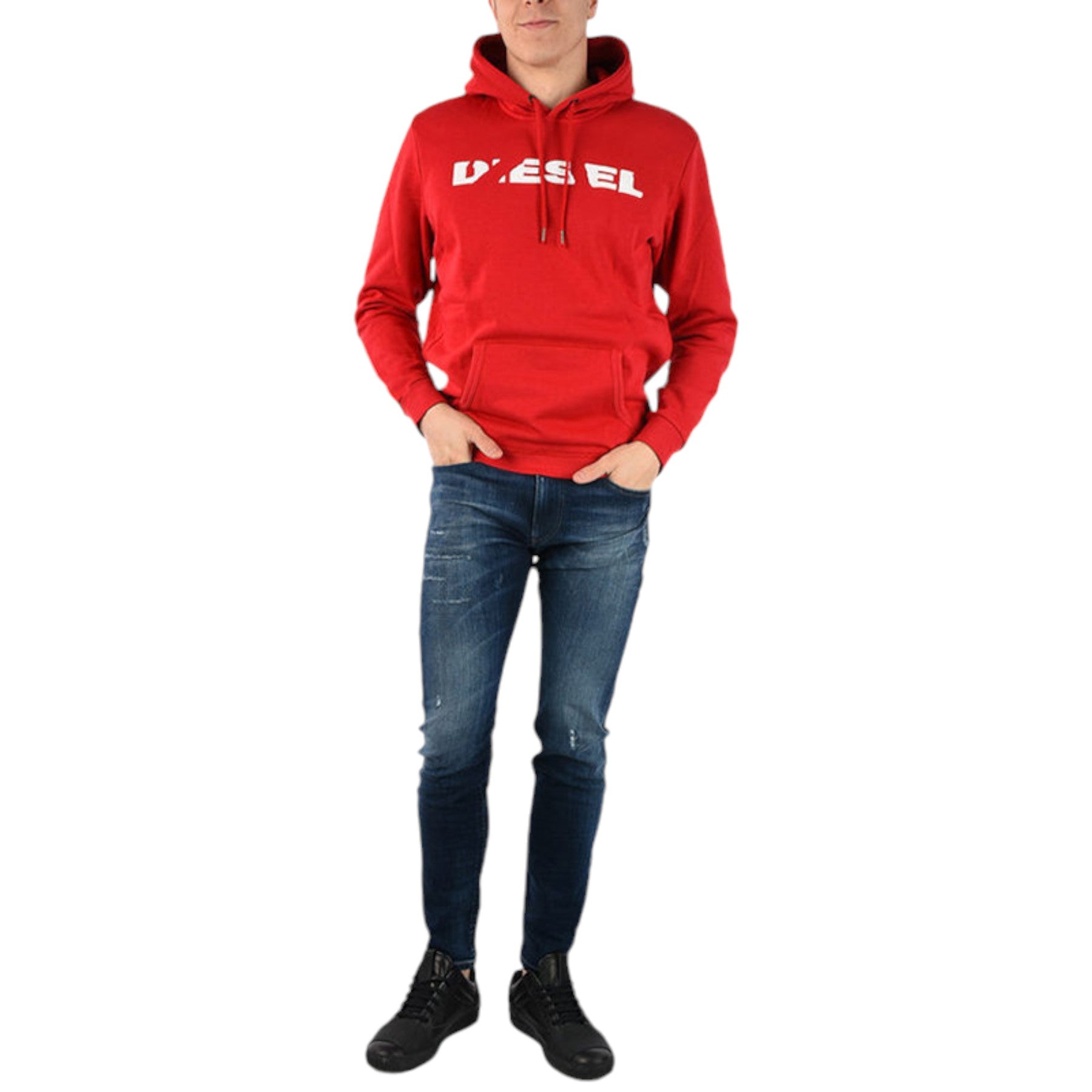 DIESEL S AGNES BRO Mens SWEAT Hoodie Casual Hooded Top Sweatshirt Pullover Hoody