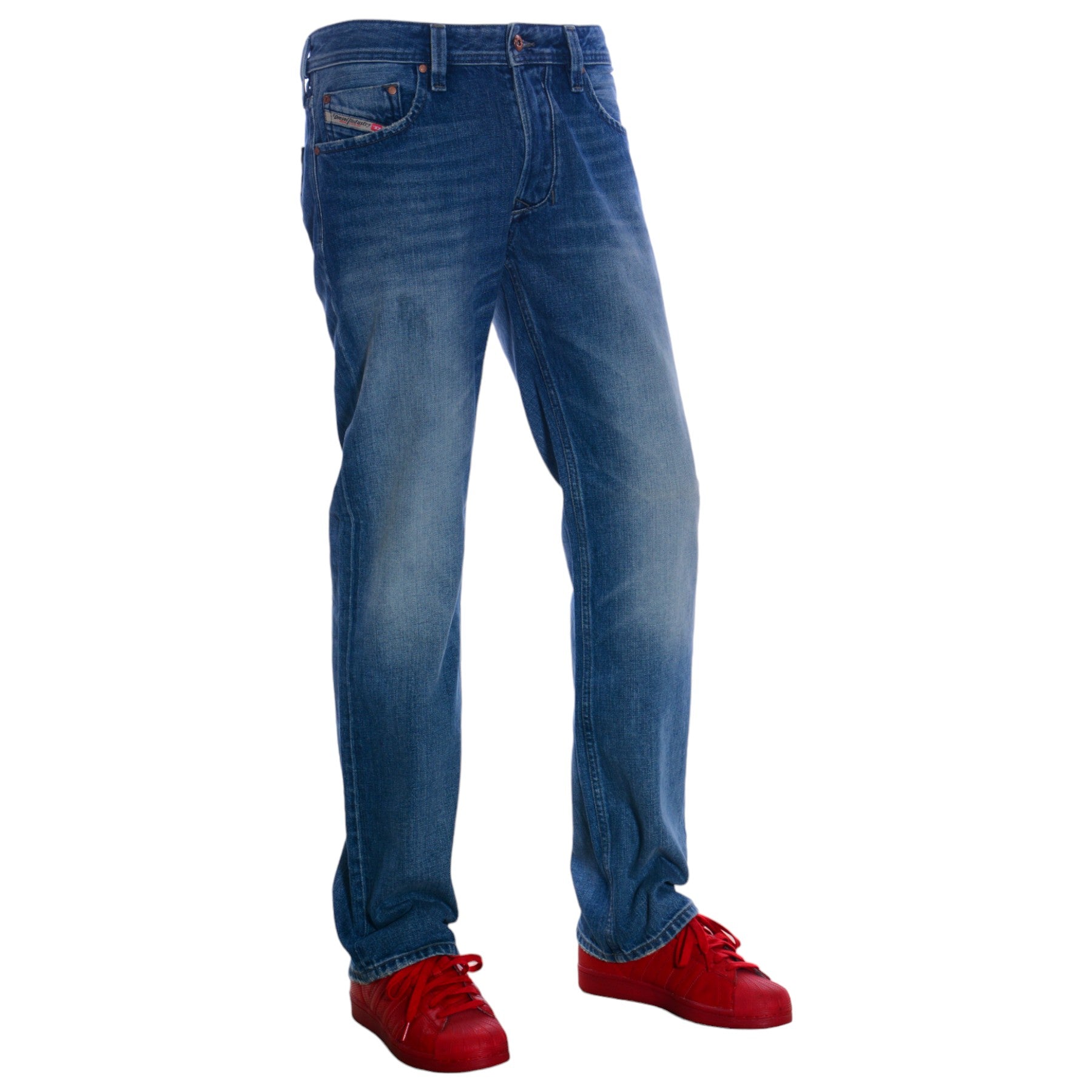 DIESEL LARKEE 0RZ49 Mens Denim Jeans Regular Straight Fit Cotton Casual Pants