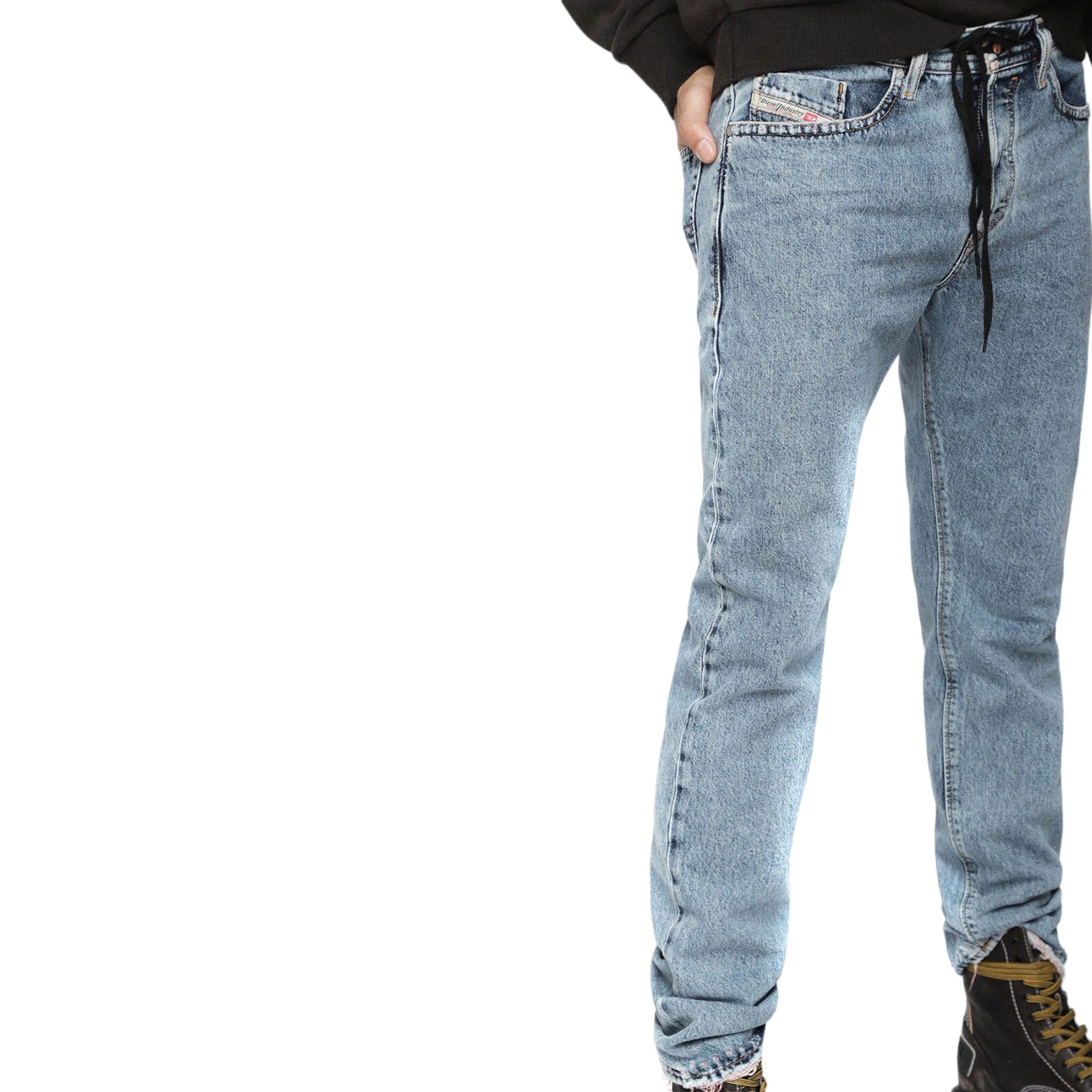 DIESEL BUSTER 084WL Mens Denim Jeans Regular Slim Tapered Leg Cotton Casual Pant