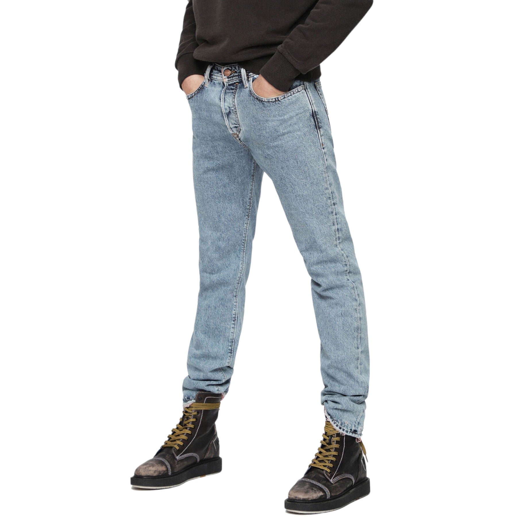 DIESEL BUSTER 084WL Mens Denim Jeans Regular Slim Tapered Leg Cotton Casual Pant