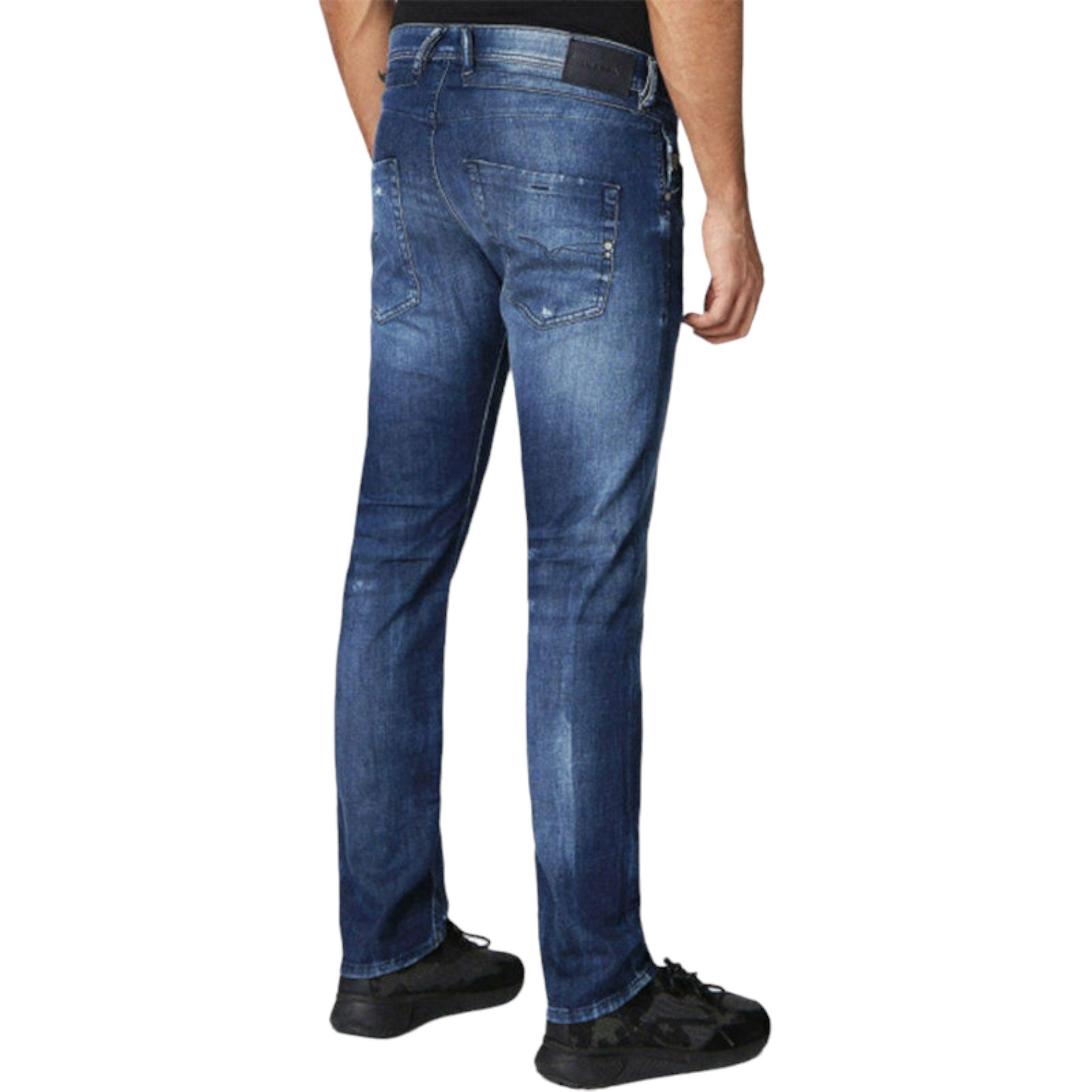 DIESEL BELTHER 084MX Mens Denim Jeans Stretch Regular Slim Tapered Distressed