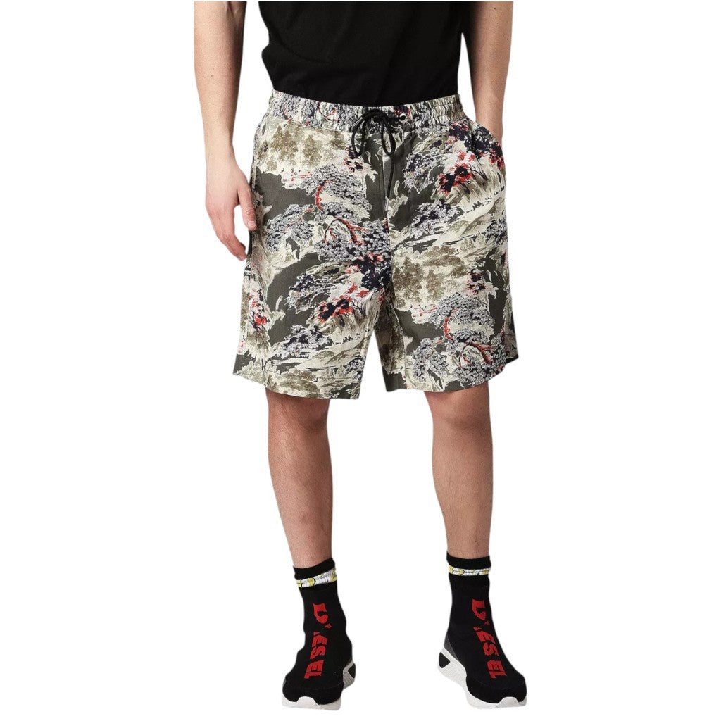 DIESEL P NOTEN Mens Summer Shorts Floral Printed Casual Beachwear Running Pants