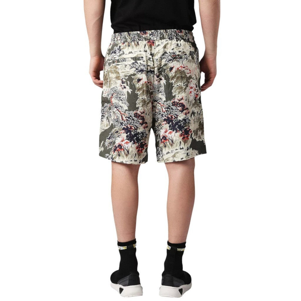 DIESEL P NOTEN Mens Summer Shorts Floral Printed Casual Beachwear Running Pants