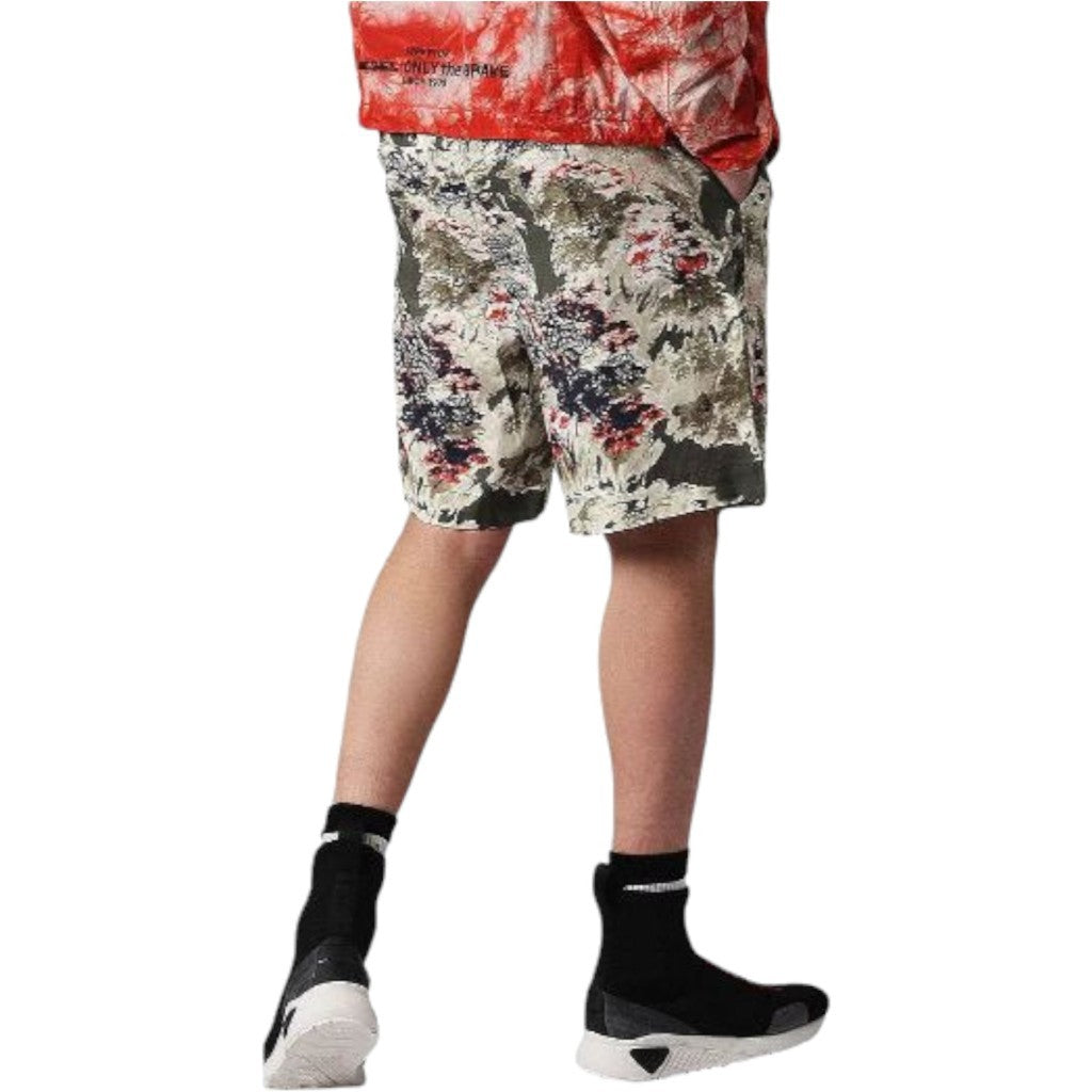 DIESEL P NOTEN Mens Summer Shorts Floral Printed Casual Beachwear Running Pants