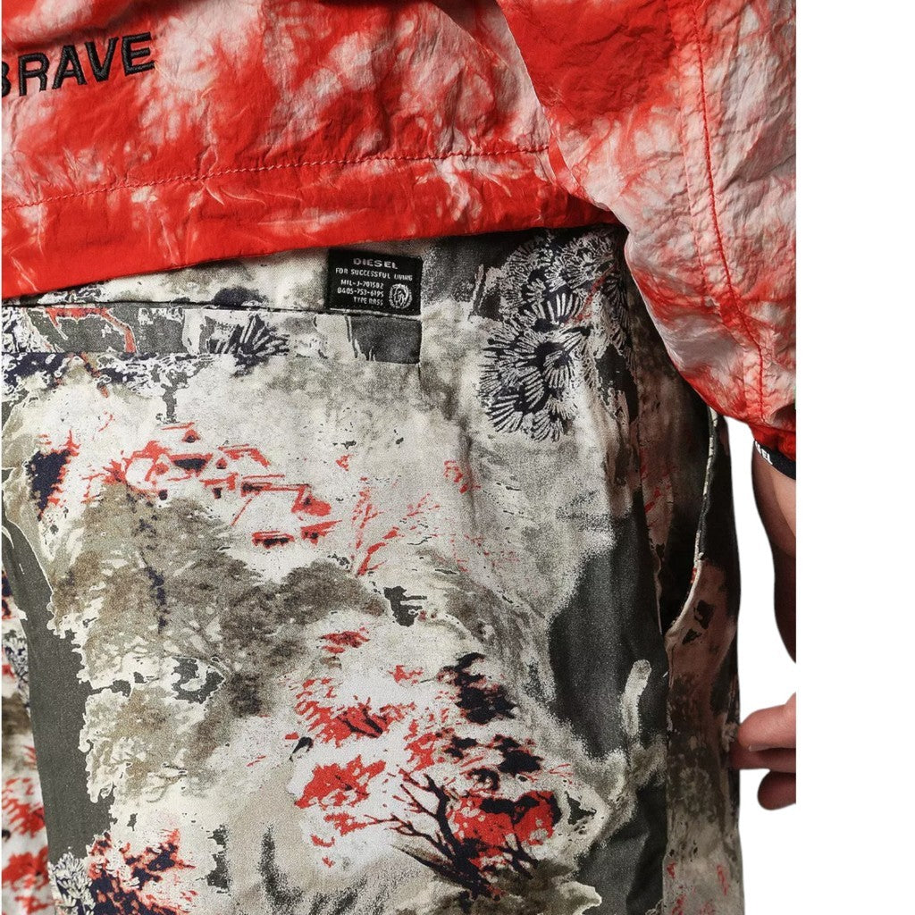 DIESEL P NOTEN Mens Summer Shorts Floral Printed Casual Beachwear Running Pants