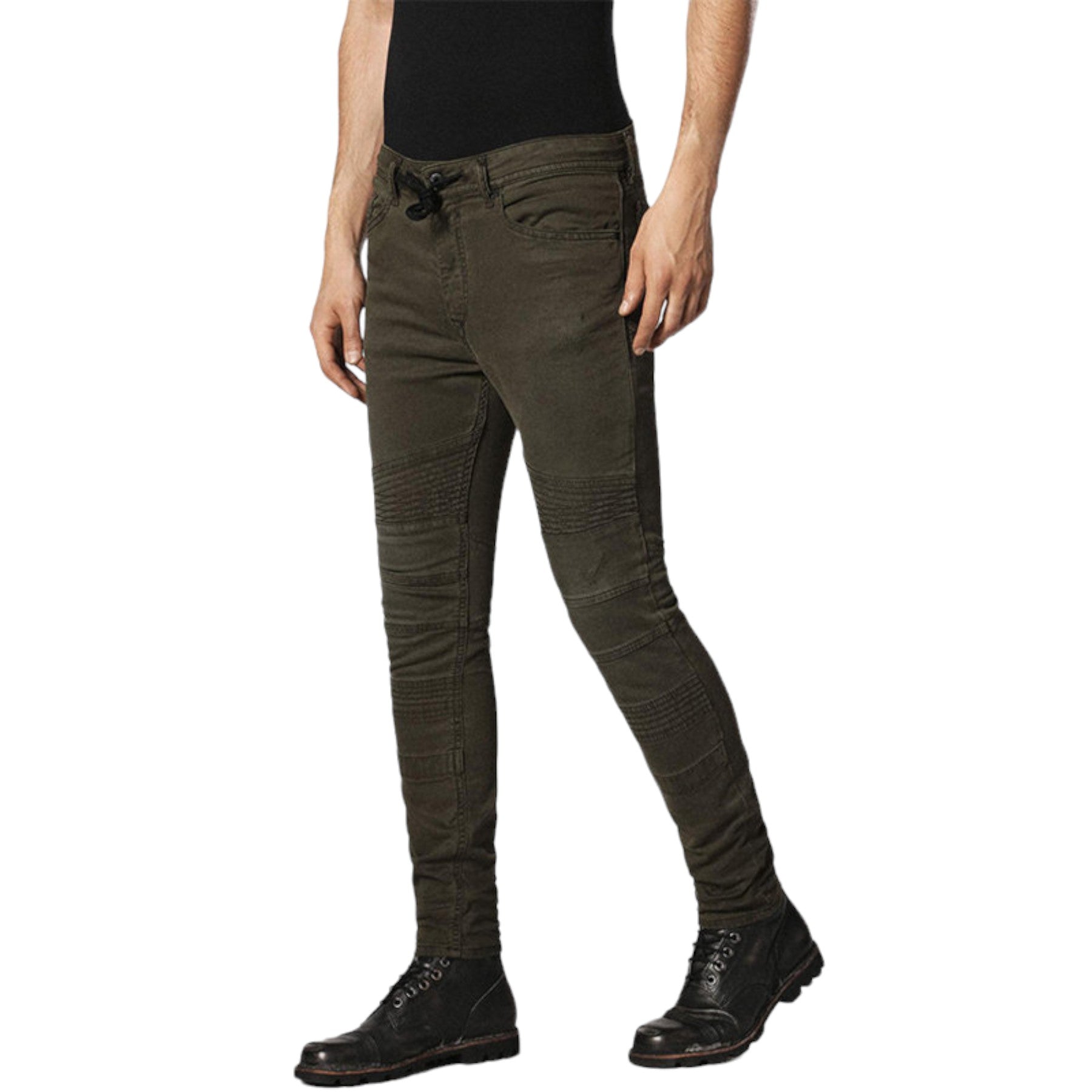 DIESEL BAKARI NE 0684T Mens Denim Sweat Jogg Jeans Lyocell Olive Slim  Skinny | D Outlet