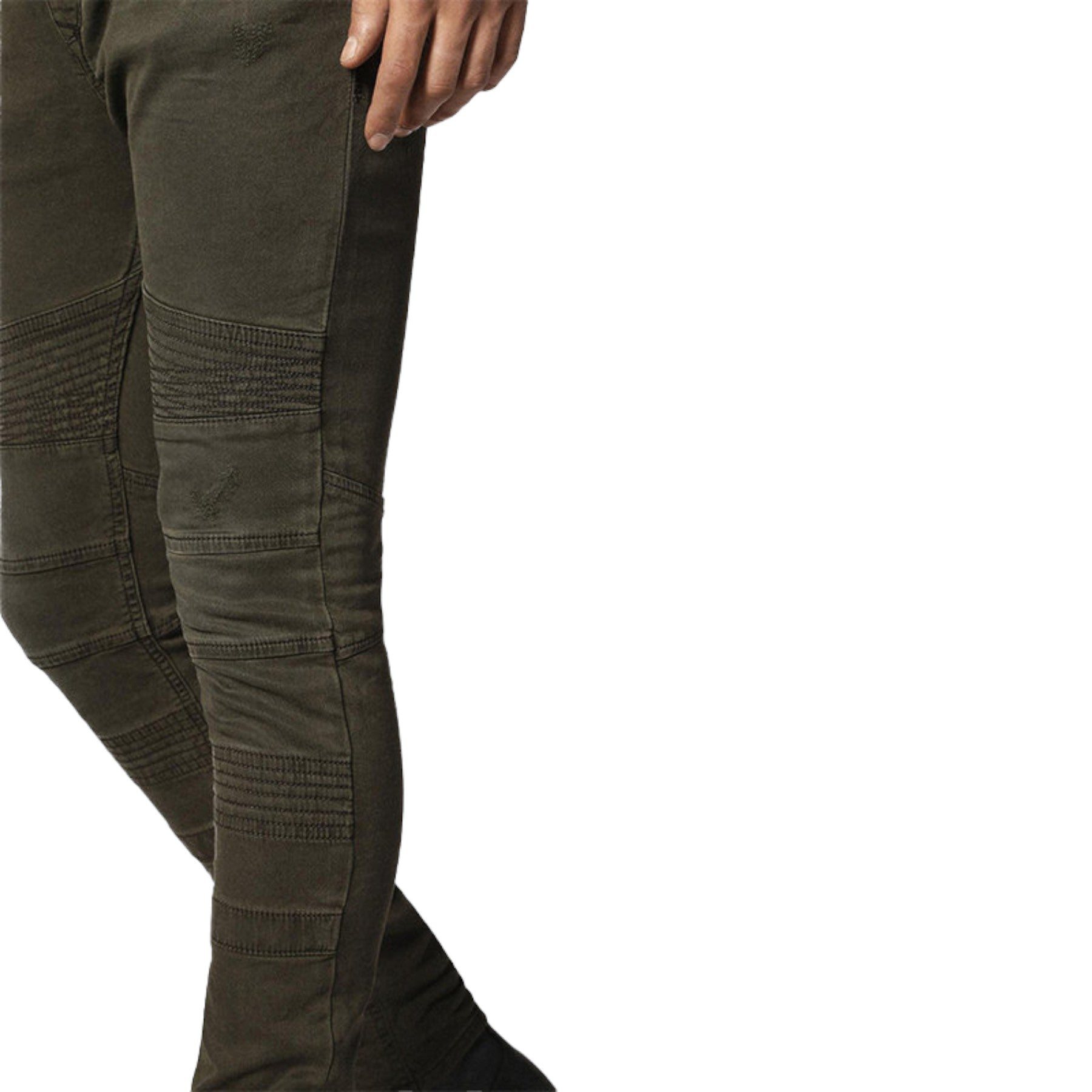 DIESEL BAKARI NE 0684T Mens Denim Sweat Jogg Jeans Lyocell Olive Slim Skinny