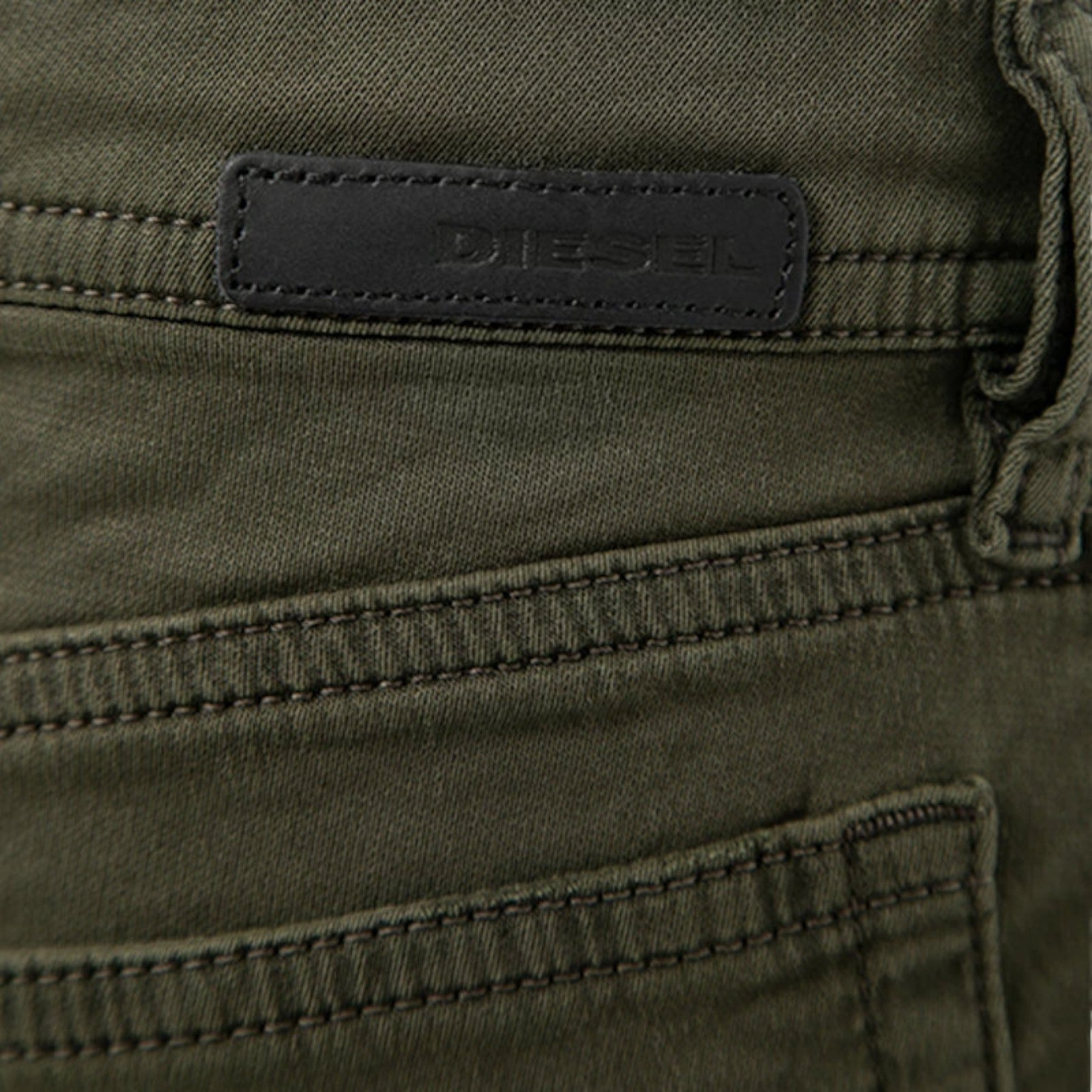 DIESEL BAKARI NE 0684T Mens Denim Sweat Jogg Jeans Lyocell Olive Slim Skinny