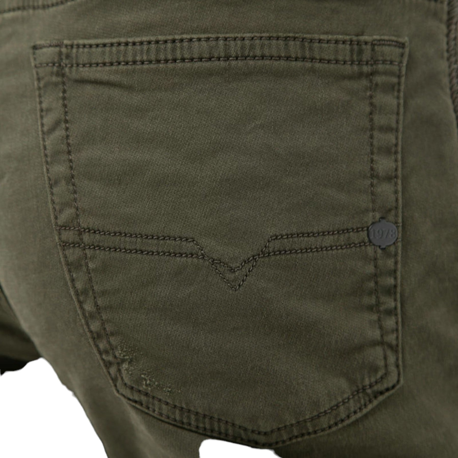 DIESEL BAKARI NE 0684T Mens Denim Sweat Jogg Jeans Lyocell Olive Slim Skinny