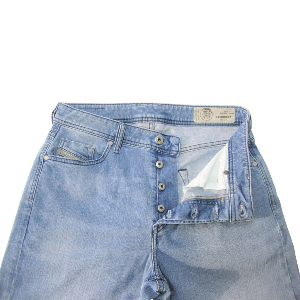 DIESEL KEESHORT RN84Q Mens Denim Jeans Shorts Summer Casual Beach Faded Shorts