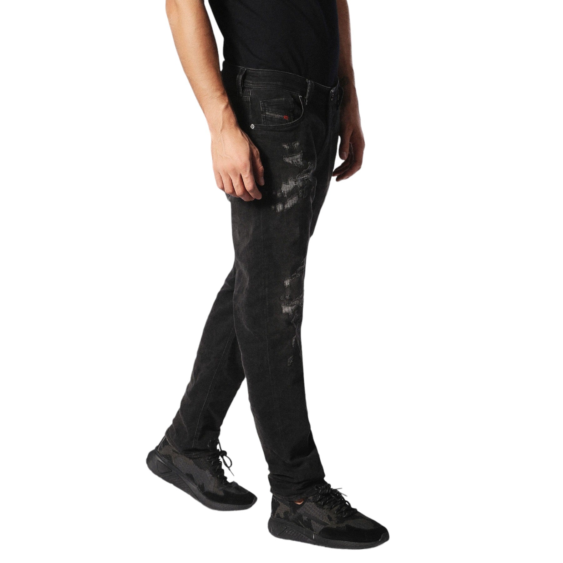 DIESEL LARKEE BEEX 0688W Mens Denim Jeans Regular Fit Tapered Legs Casual Pants