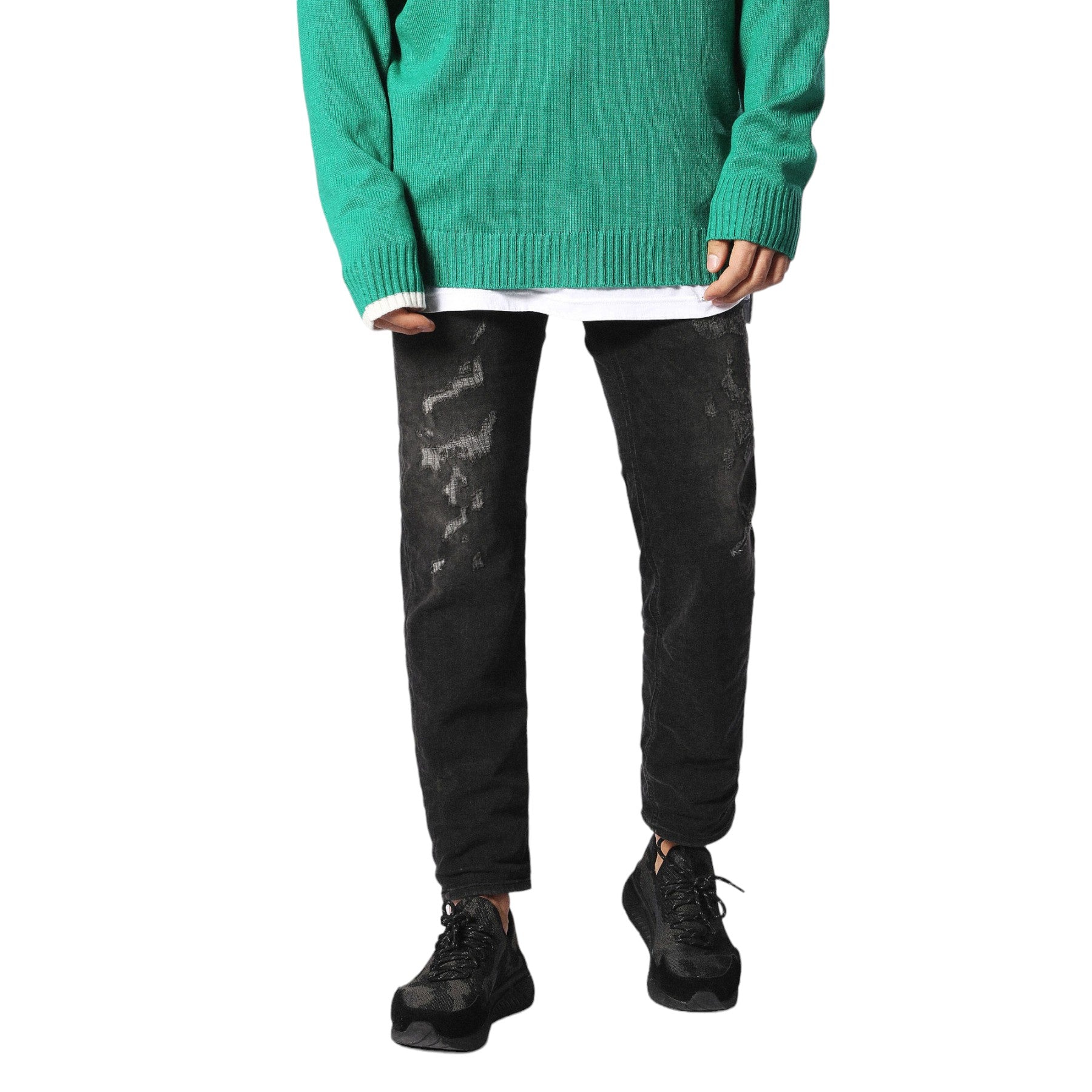 DIESEL LARKEE BEEX 0688W Mens Denim Jeans Regular Fit Tapered Legs Casual Pants