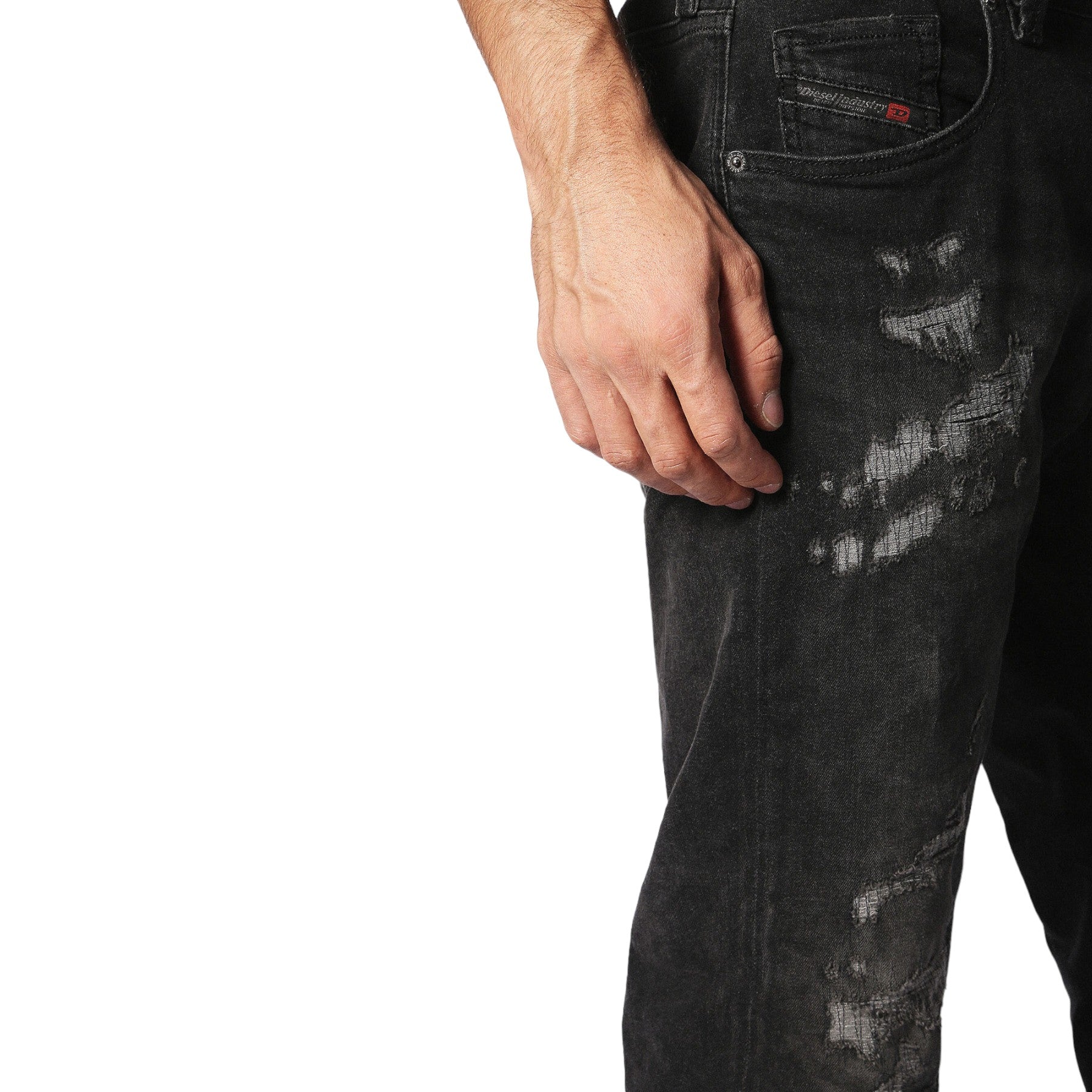 DIESEL LARKEE BEEX 0688W Mens Denim Jeans Regular Fit Tapered Legs Casual Pants