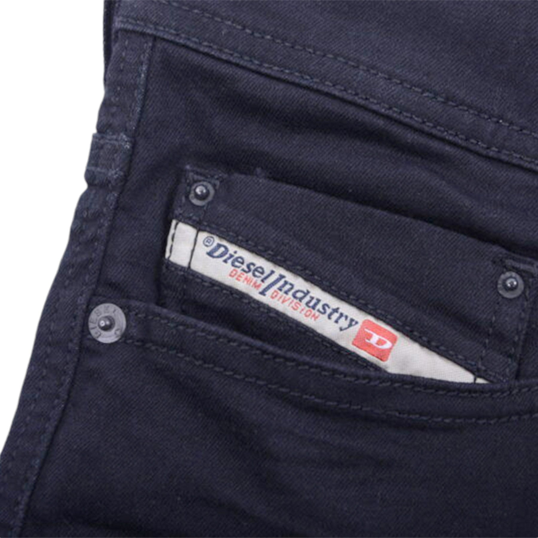 DIESEL TEPPHAR 0R84A Mens Denim Jeans Slim Fit Stretch Casual Black Pants Italy