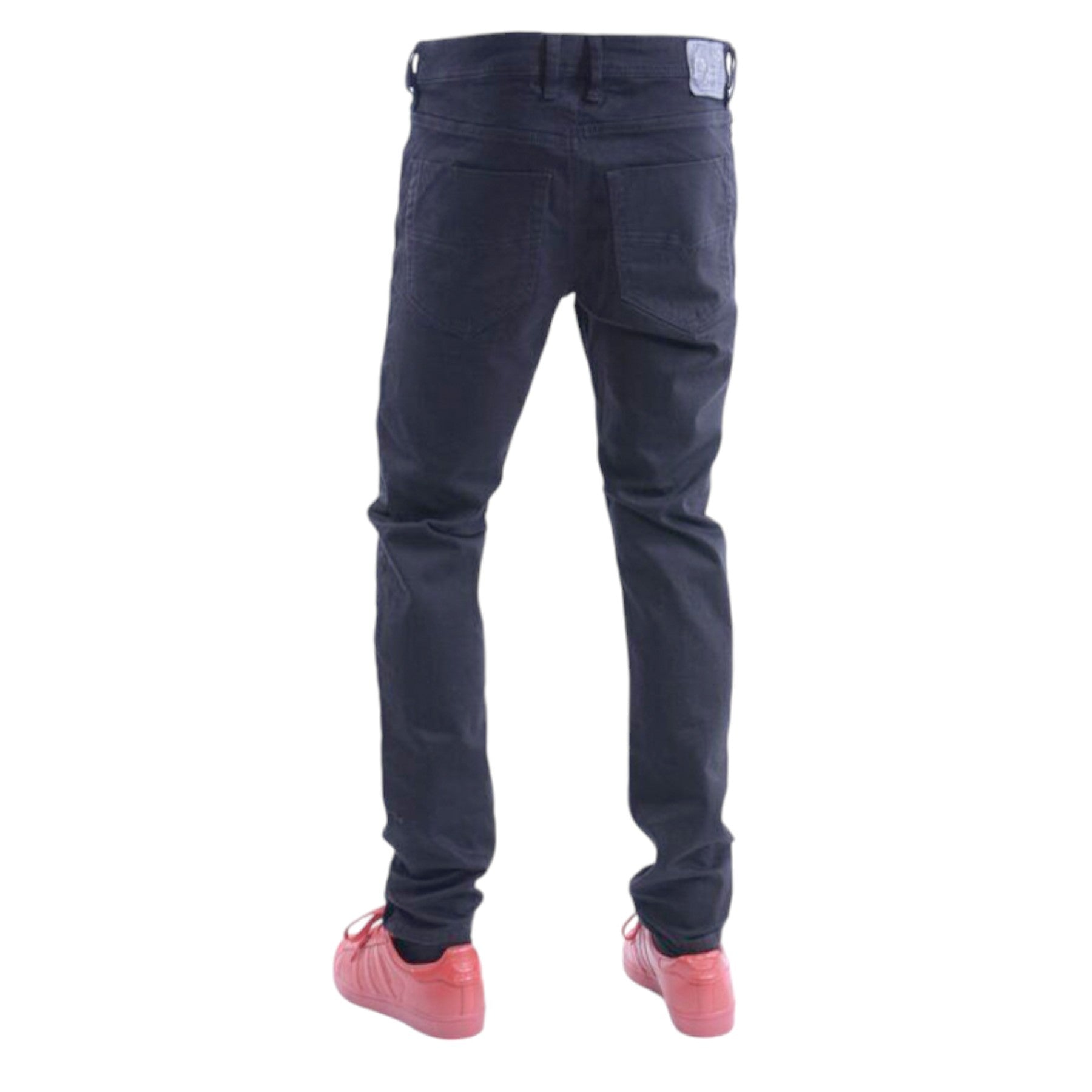 DIESEL TEPPHAR 0R84A Mens Denim Jeans Slim Fit Stretch Casual Black Pants Italy