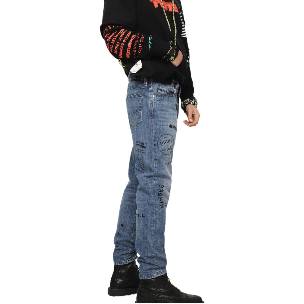 DIESEL MHARKY 0094D Mens Denim Jeans Casual Slim Skinny Low Crotch Trousers