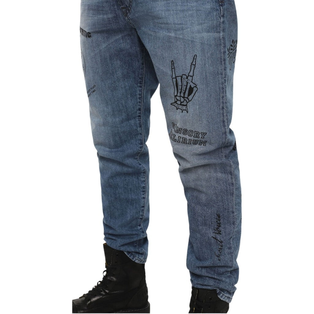 DIESEL MHARKY 0094D Mens Denim Jeans Casual Slim Skinny Low Crotch Trousers