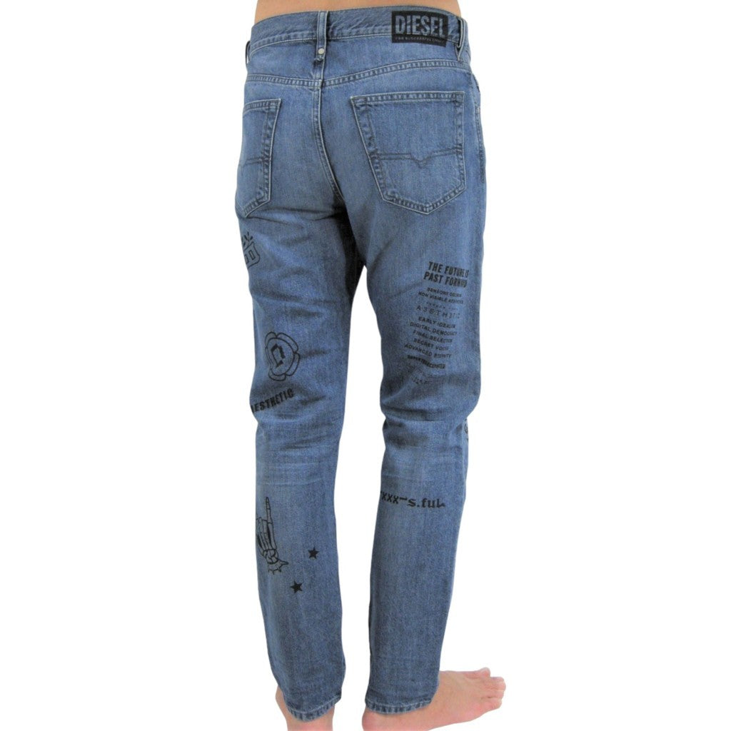 DIESEL MHARKY 0094D Mens Denim Jeans Casual Slim Skinny Low Crotch Trousers
