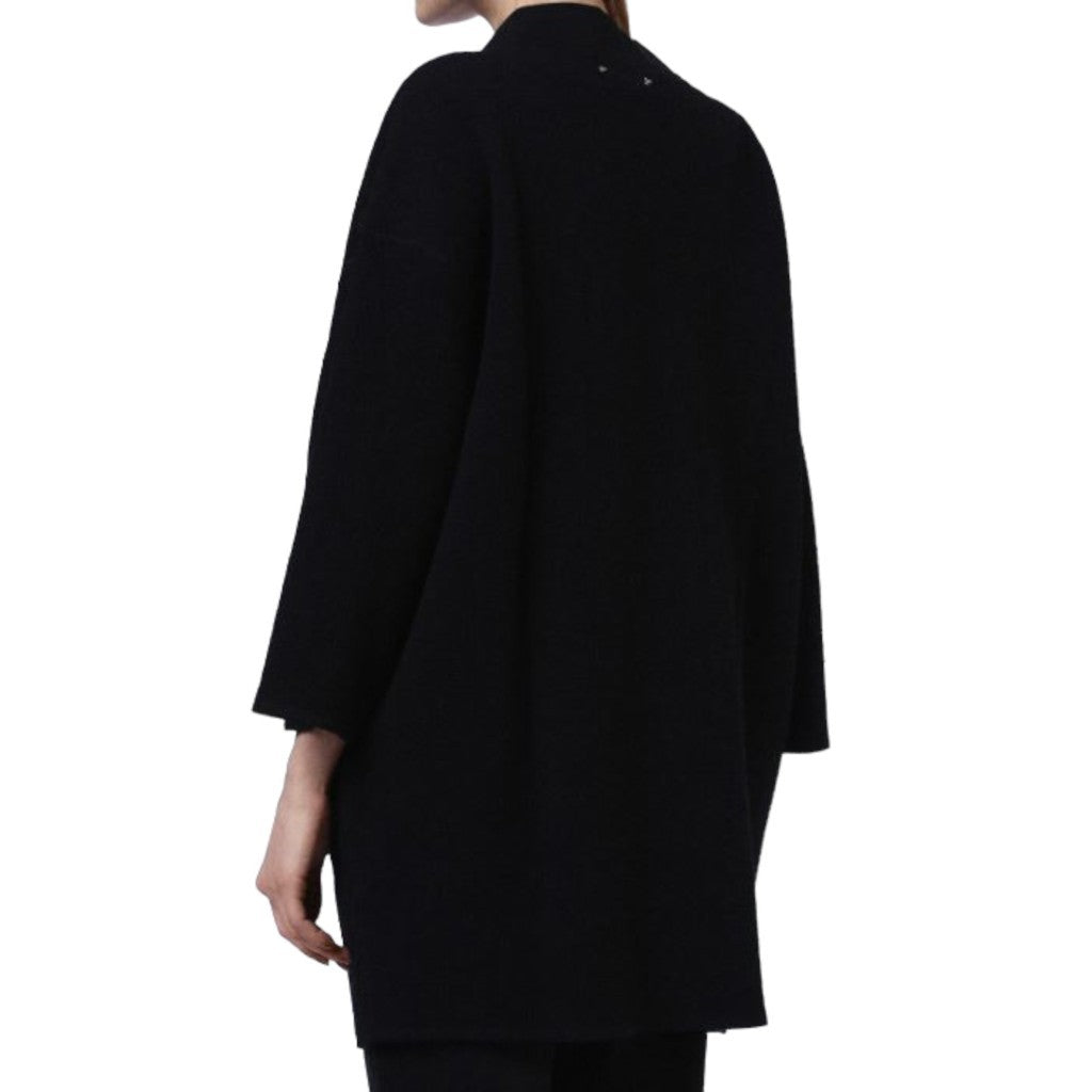 DIESEL G-FRANCES Womens Double-Sided Sweater Casual Jumper Relax Black Cardigan