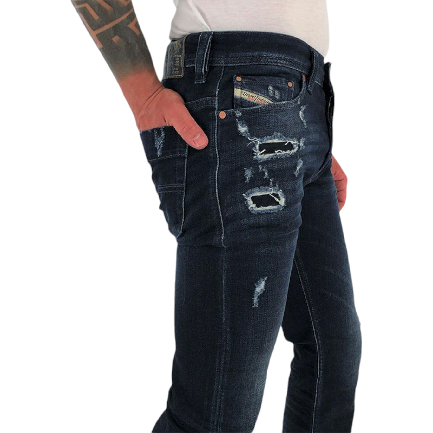 DIESEL SAFADO RF48N Mens Denim Jean Casual Stretch Regular Slim Straight Trouser