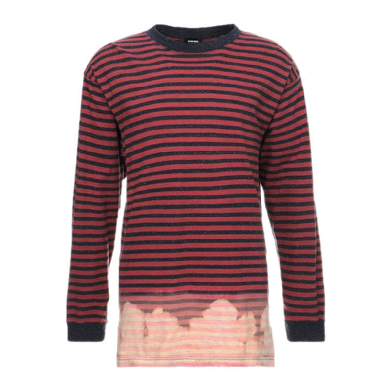 DIESEL T HALO Mens T Shirt Crew Neck Casual Cotton Long Sleeve Summer Tees