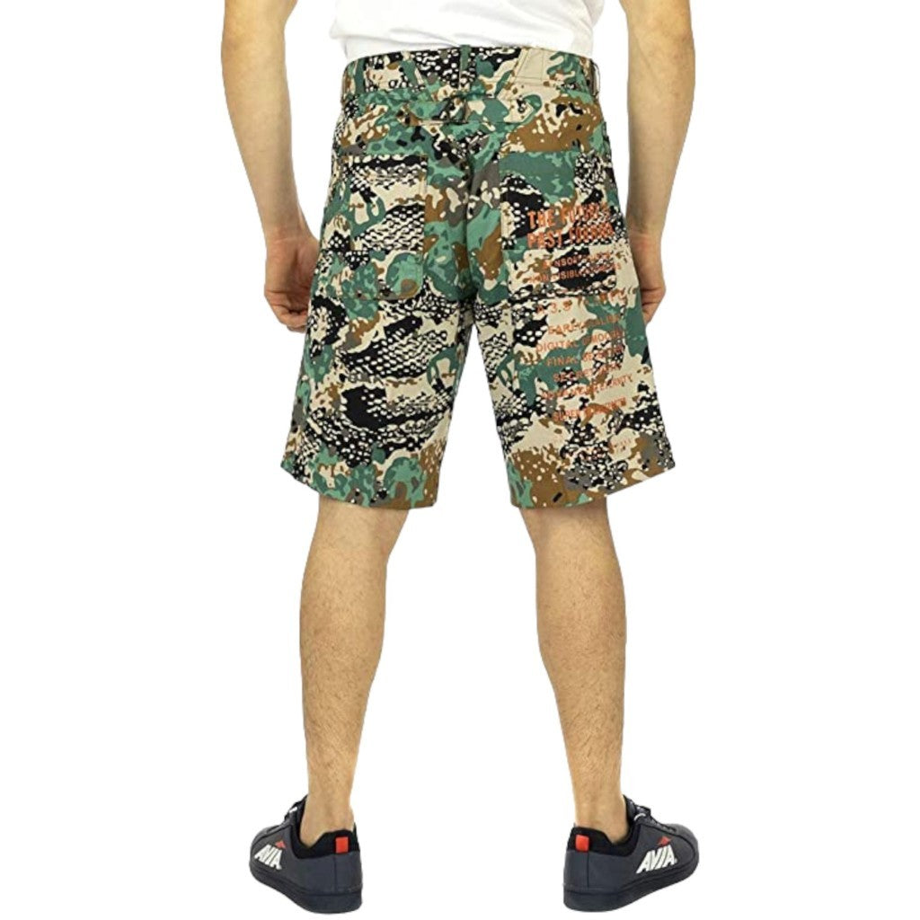 DIESEL P FRANK 0EAVD Mens Short Regular Fit Summer Relax Casual Camou Half Pants