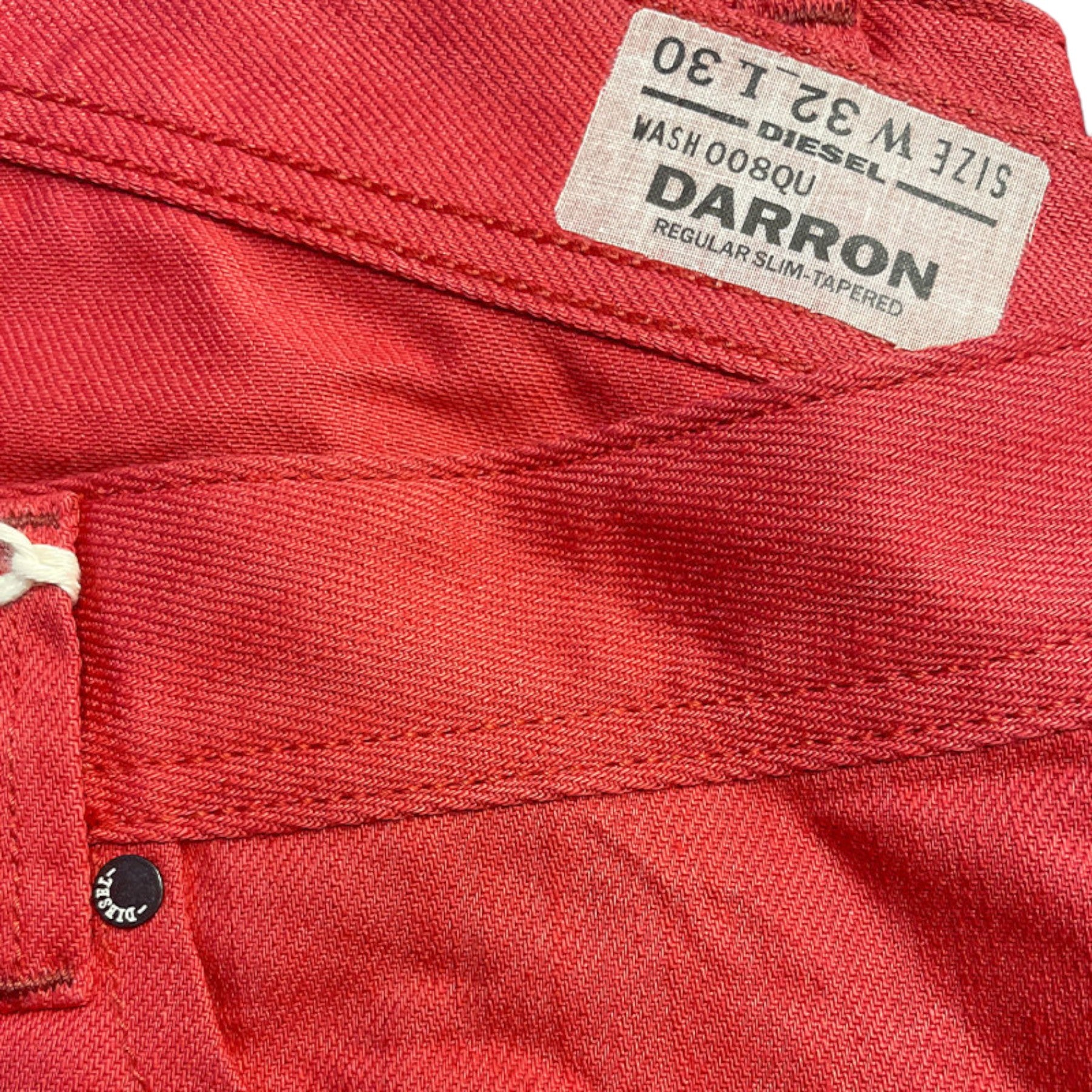DIESEL DARRON 008QU Mens Jeans Cotton Slim Fit Tapered Leg Casual Denim Pants