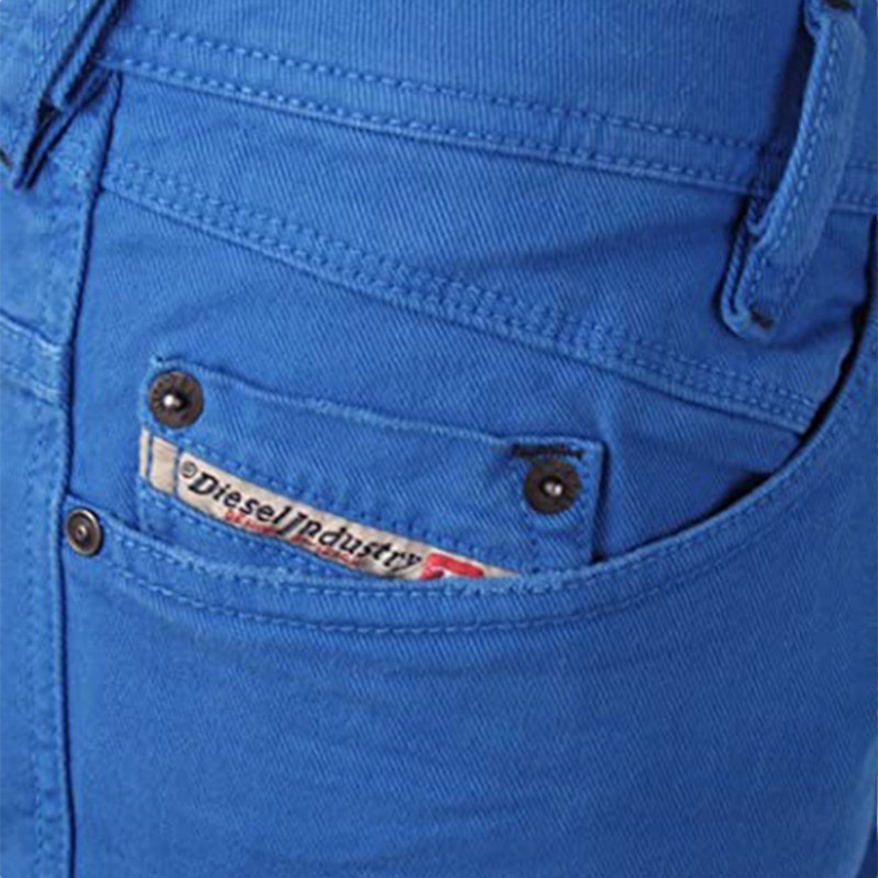 DIESEL IAKOP 0111D Mens Jeans Regular Slim Fit Cotton Stretch Casual Denim Pants