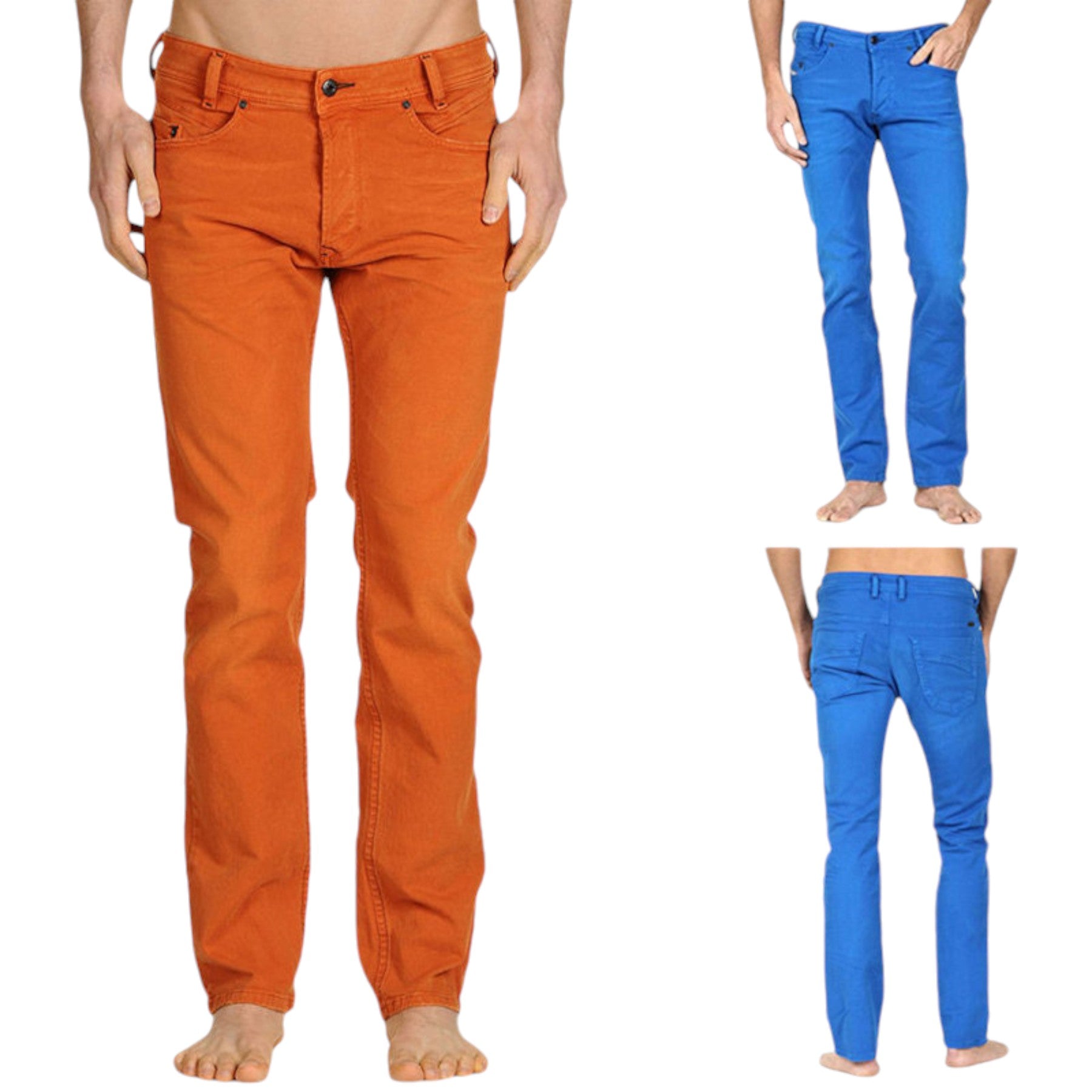 DIESEL IAKOP 0111D Mens Jeans Regular Slim Fit Cotton Stretch Casual Denim Pants