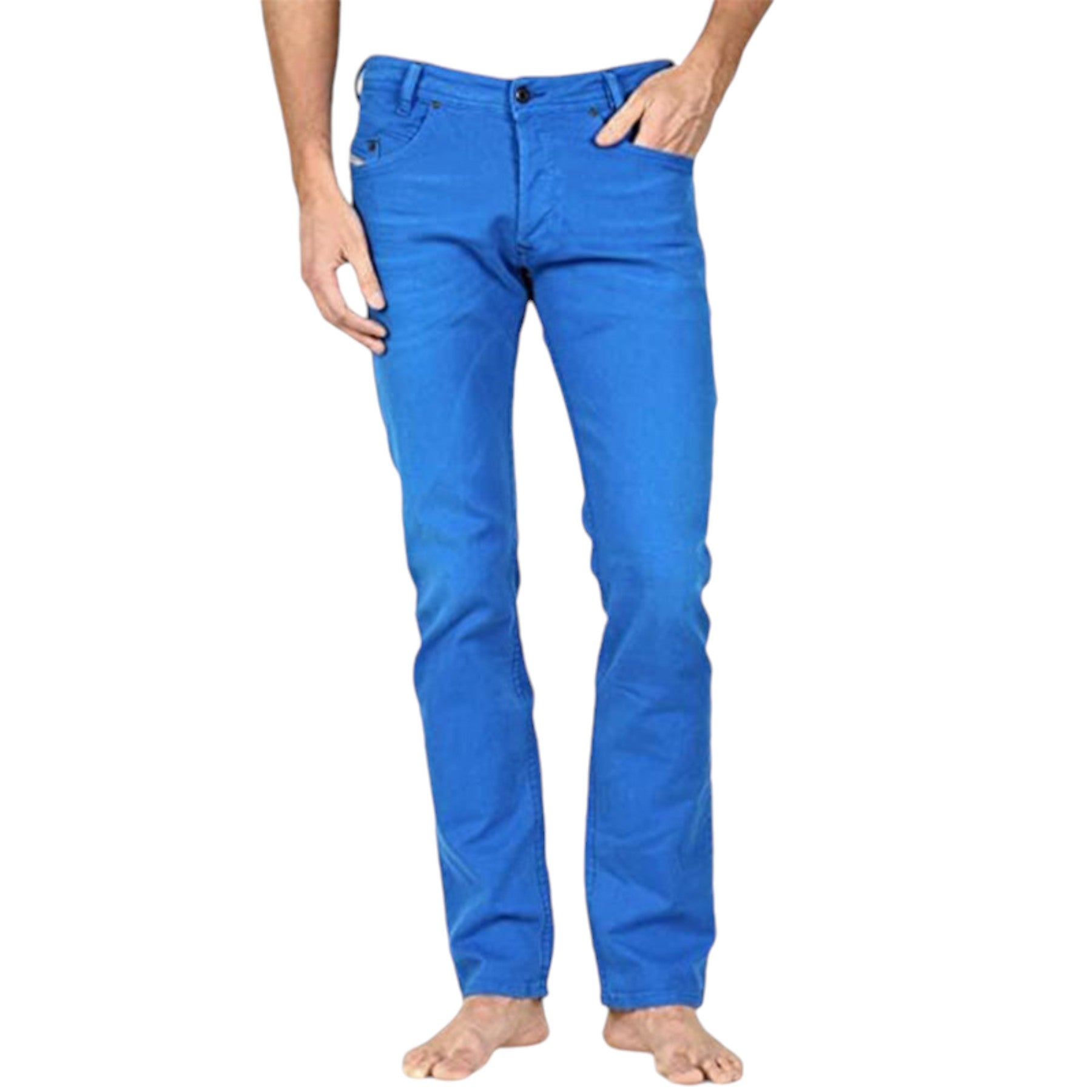 DIESEL IAKOP 0111D Mens Jeans Regular Slim Fit Cotton Stretch Casual Denim Pants