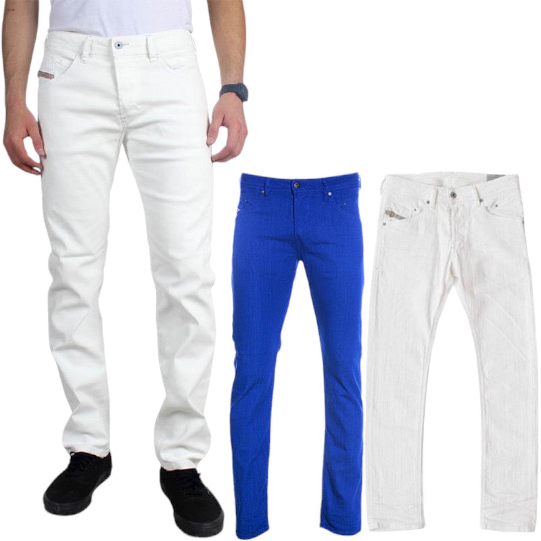 DIESEL BELTHER Mens Jeans Denim Cotton Slim Tapered Fit Casual Pants Trouser