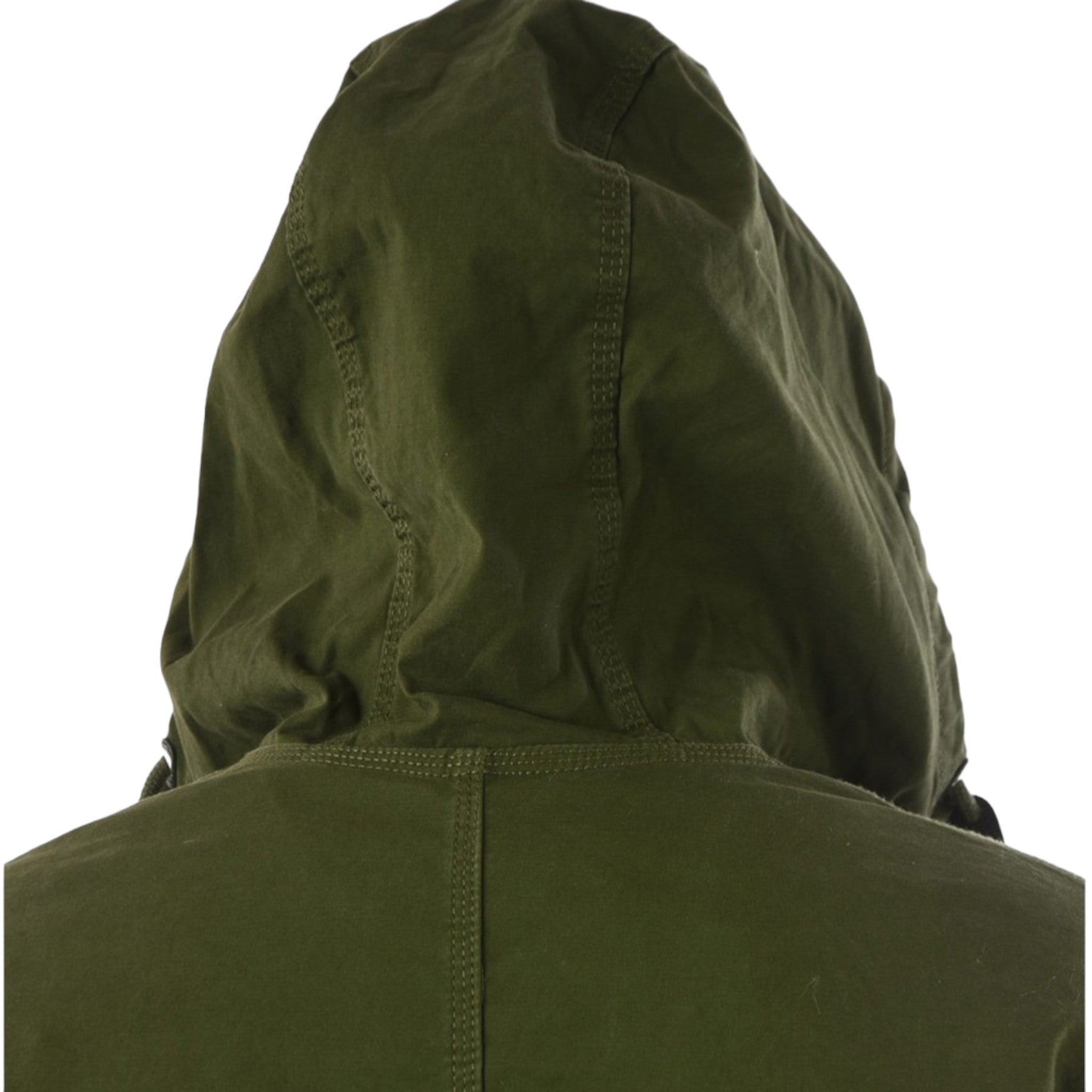 DIESEL R WIKIBI Womens Parka Jacket Casual Olive Green Winter Long Hooded Coat L