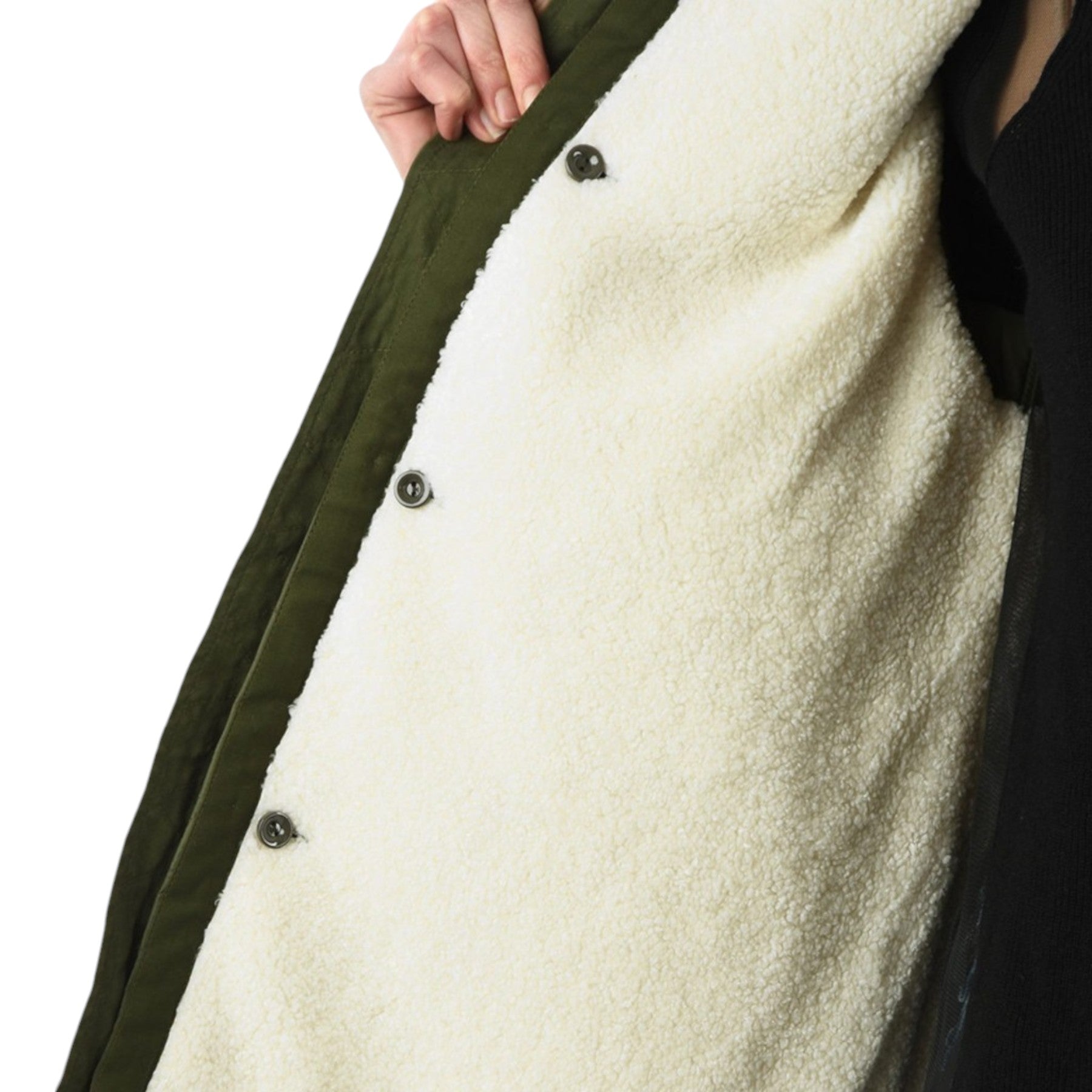 DIESEL R WIKIBI Womens Parka Jacket Casual Olive Green Winter Long Hooded Coat L