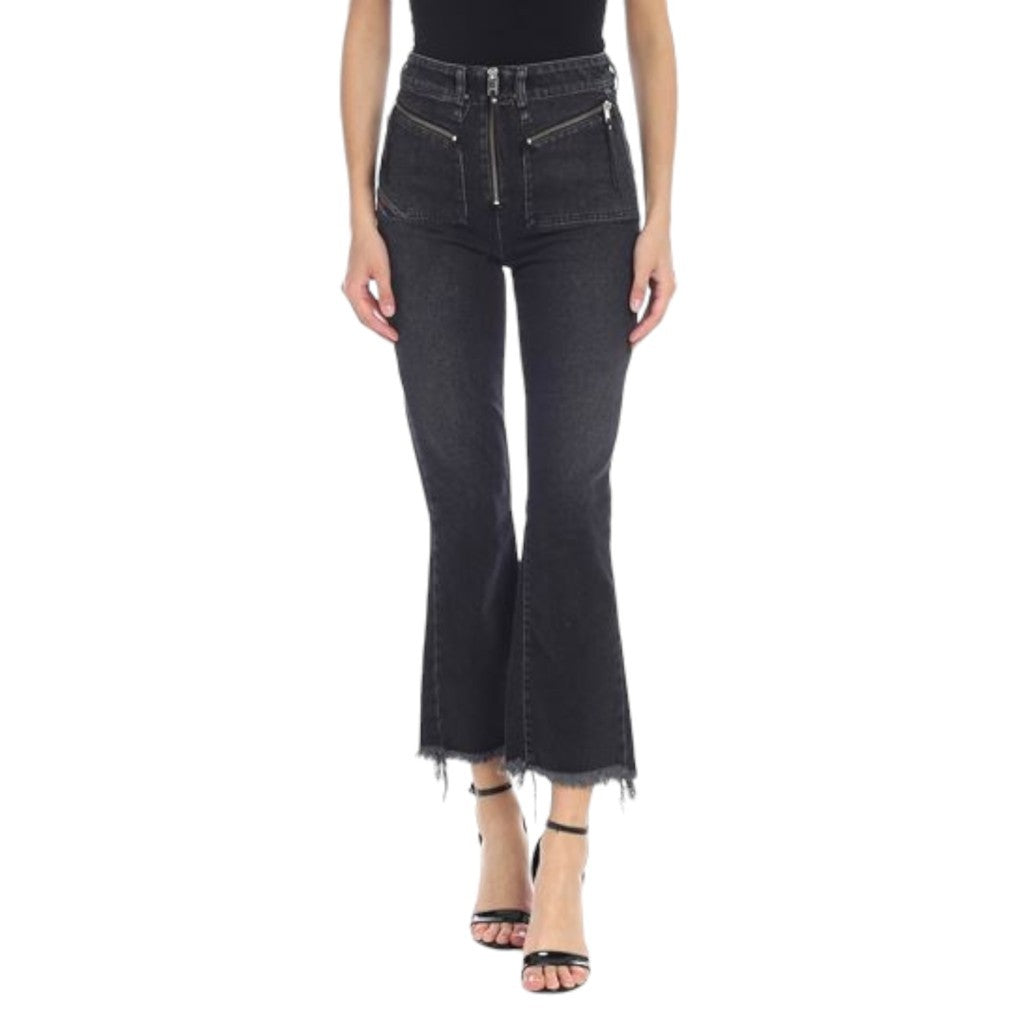 DIESEL D EARLIE 089AP Womens Jeans Denim Casual Slim High Waist Flare Style Pant