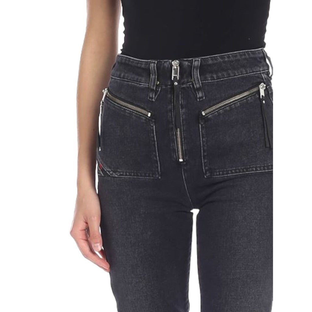 DIESEL D EARLIE 089AP Womens Jeans Denim Casual Slim High Waist Flare Style Pant