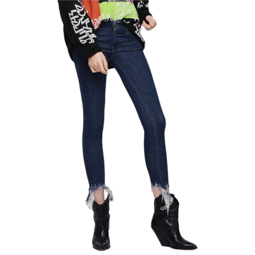 DIESEL SLANDY 088AT Womens Jeans Super Slim Skinny Regular Waist Fit Pants