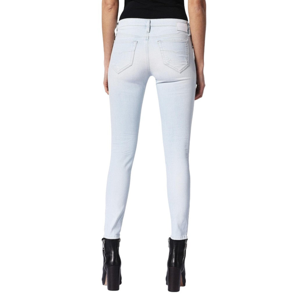 DIESEL SKINZEE ZIP 084QE Womens Jeans Super Slim Skinny Regular Waist Fit Pants