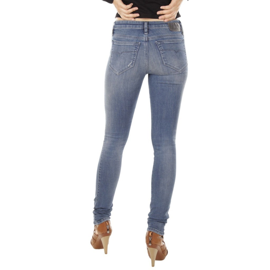 DIESEL SKINZEE R4MU8 Womens Jeans Super Slim Skinny Regular Waist Fit Pants