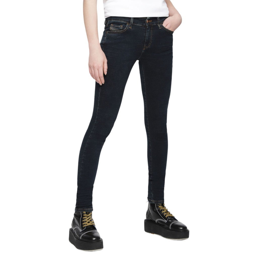 DIESEL SLANDY 069AN Womens Jeans Super Slim Skinny Regular Waist Fit Trousers