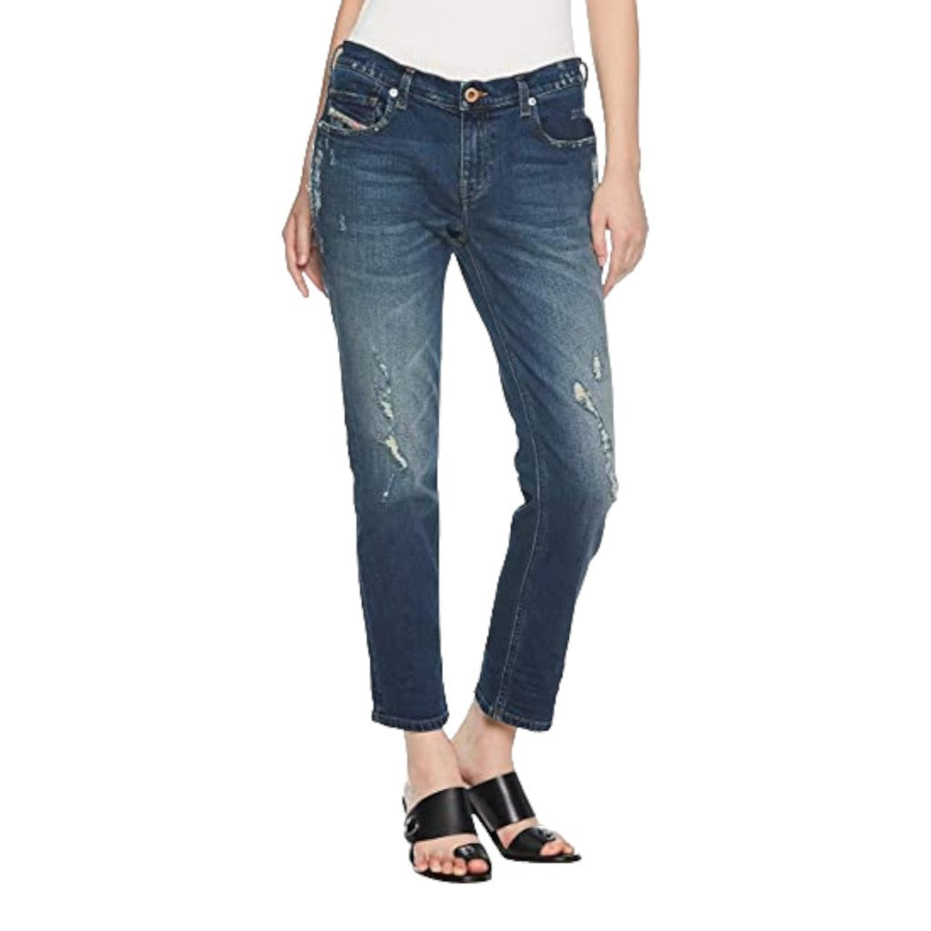 DIESEL BELTHY ANKLE 084YY Womens Jeans Regular Slim Straight Low Waist Fit Pants