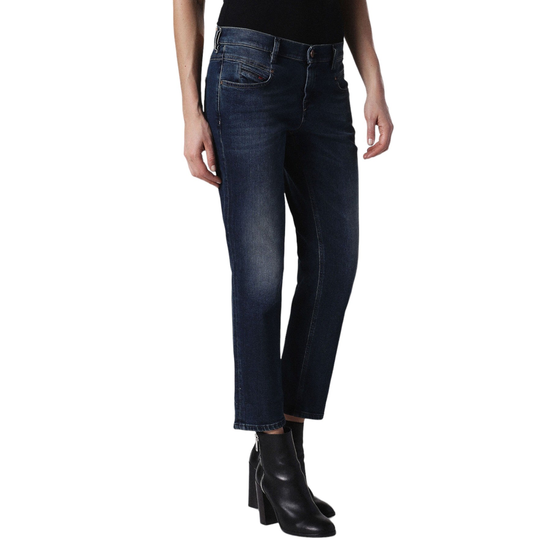 DIESEL BELTHY ANKLE 084BU Womens Jeans Regular Slim Casual Stretchy Denim Pants