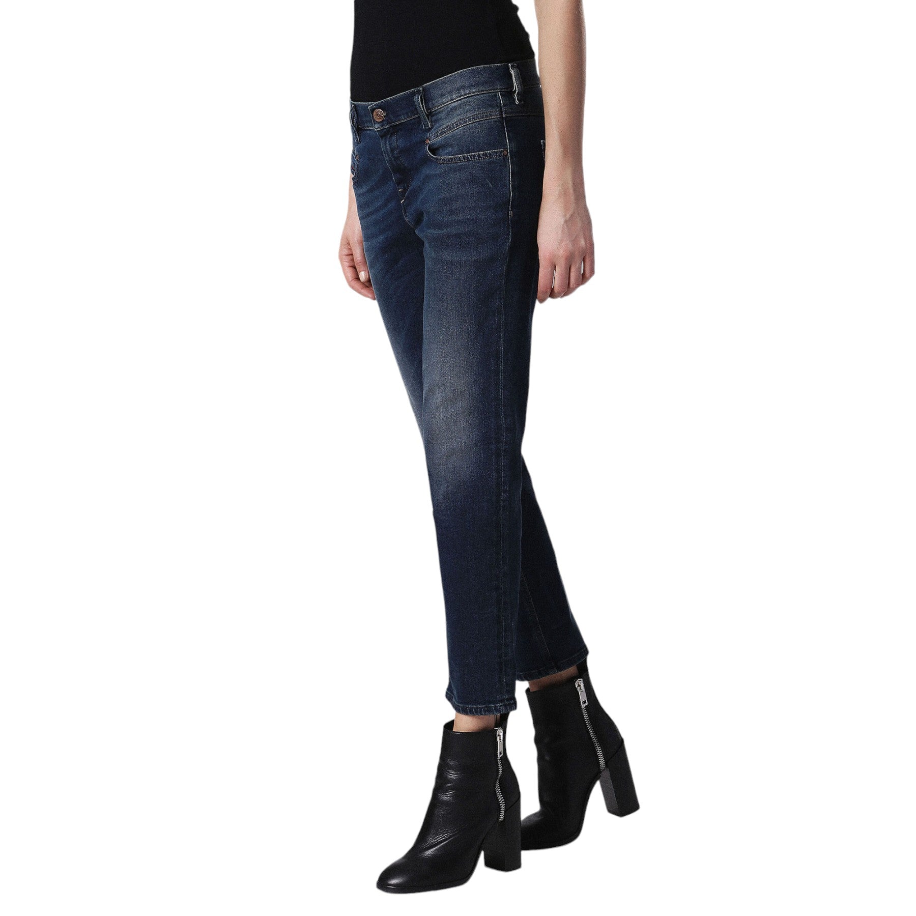 DIESEL BELTHY ANKLE 084BU Womens Jeans Regular Slim Casual Stretchy Denim Pants